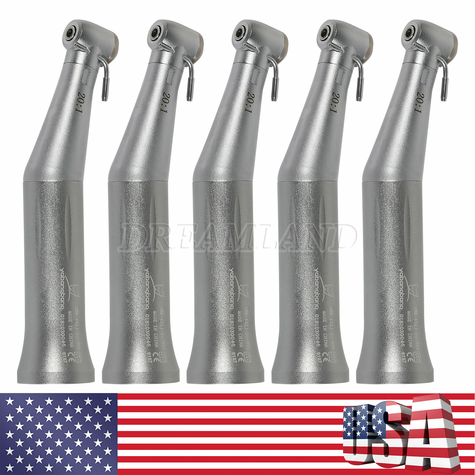 1-5 20:1 Dental Push Low Speed Handpiece Contra Angle for NSK SG20 NY