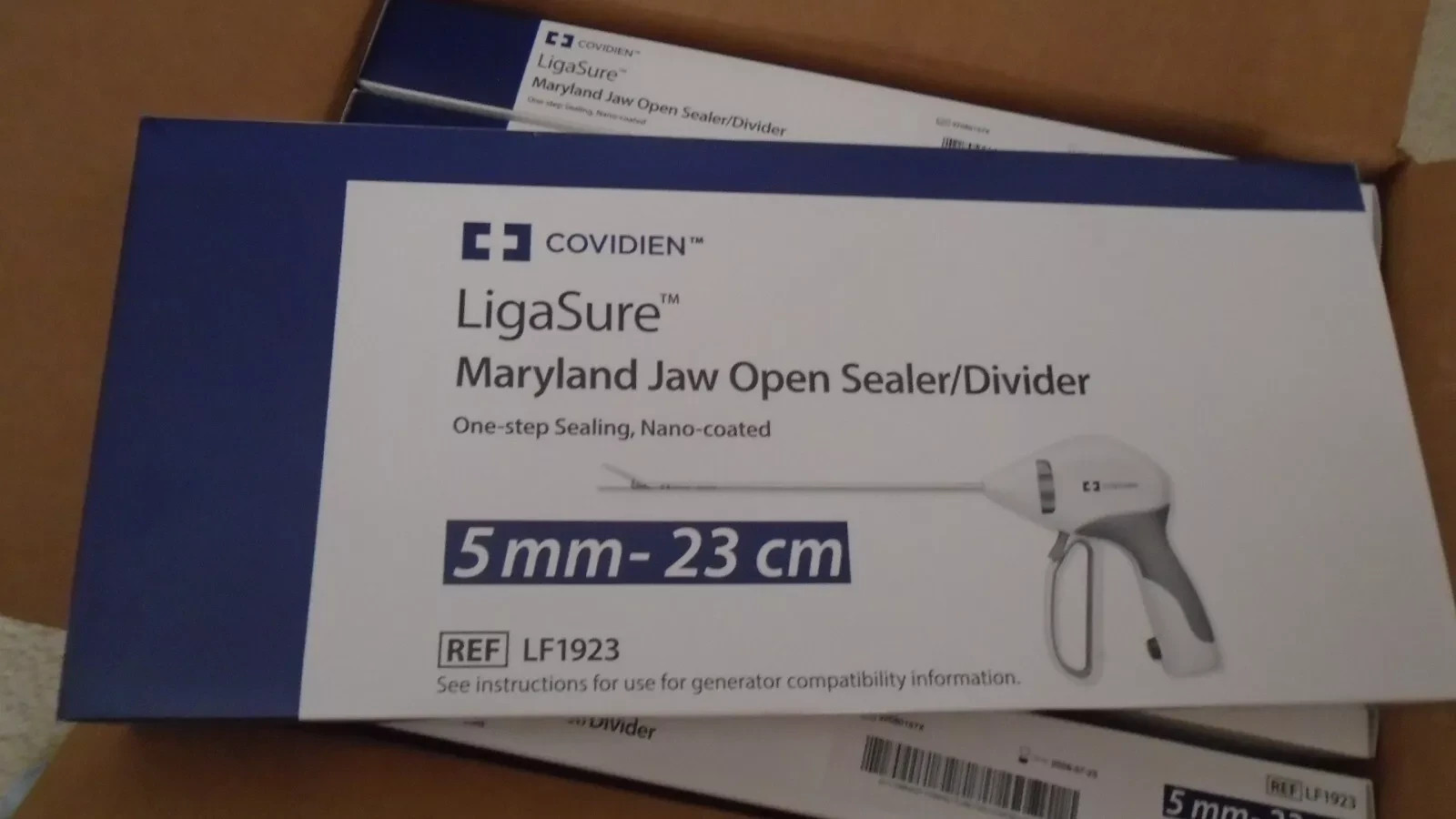 Covidien Ligasure LF1923 Maryland Jaw OPEN Sealer/Divider 5mm-23cm (Exp.2028)