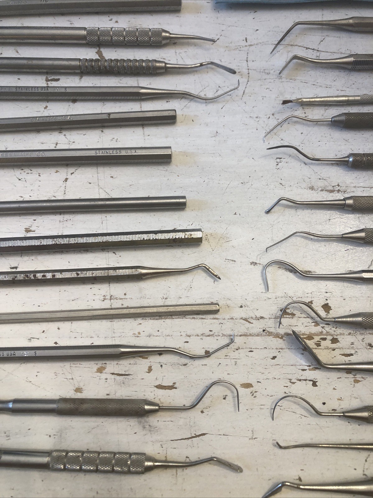 Lot of Mixed Dental Stainless Steel Tools Instruments NORDENT, SS WHITE, RUGBY
