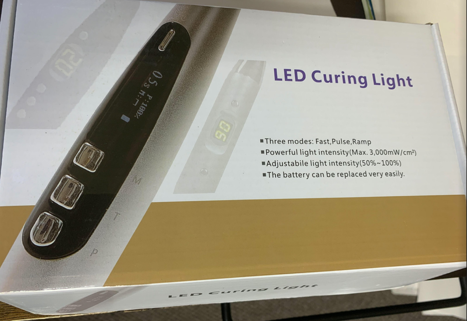 3 Second Dental 7W LED Curing Light Lamp Woodpecker JAS-2001 2100mw/cm2