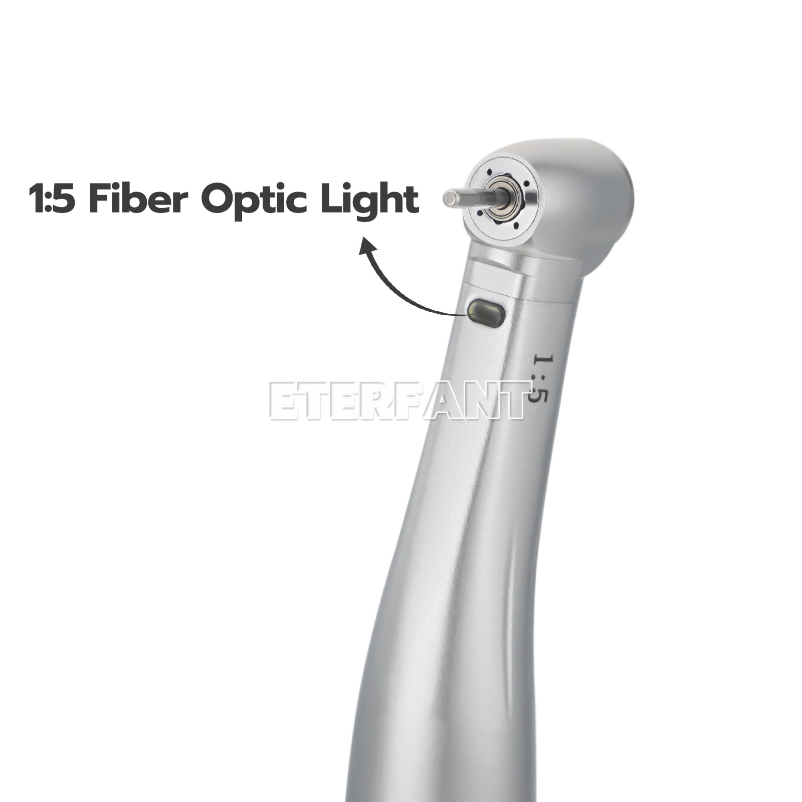 ETERFANT Dental 1:5 Increasing Contra Angle LED Optic Fiber F/NSK Electric Motor