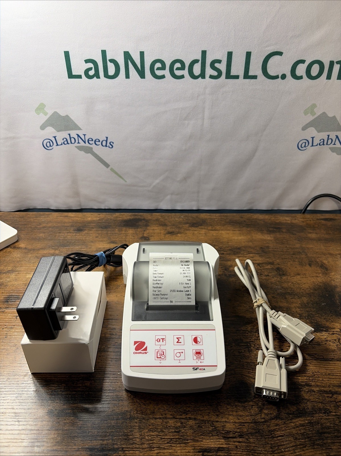 Ohaus Balance Printer SF40A with power supply Fully tested with Ohaus Balance