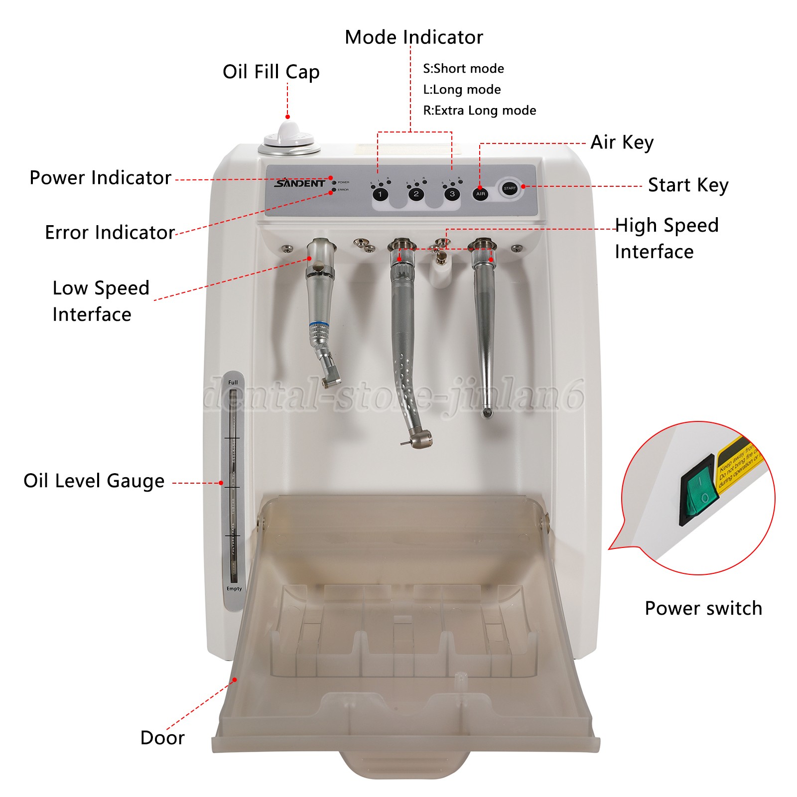 Dental Handpiece Maintenance Cleaner System Oiling Machine /Prophy Handpiece