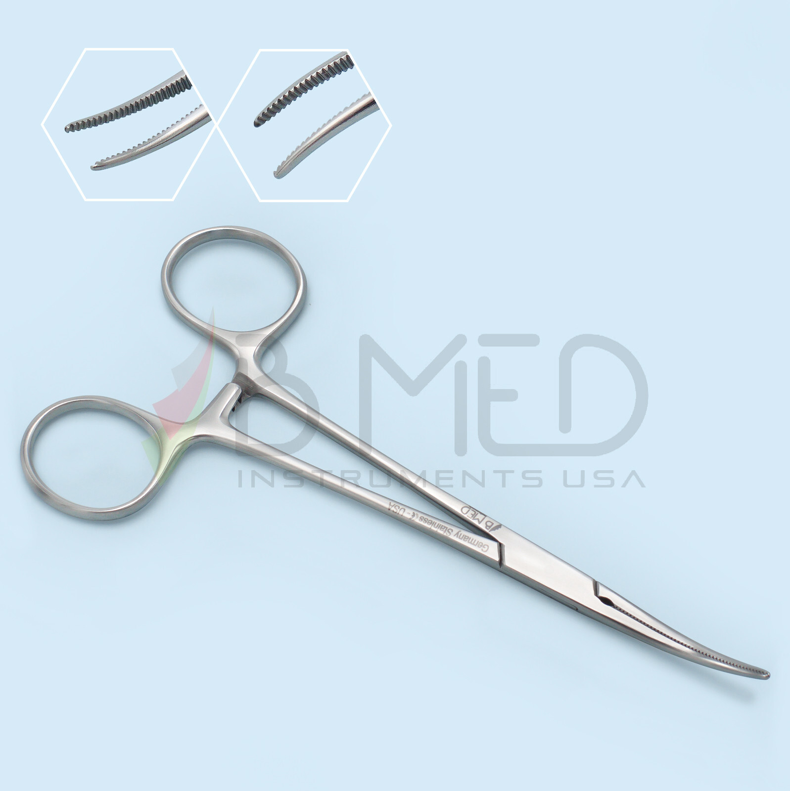 Coller Crile Artery Forceps 5.5″ Delicate Curved Serrated Surgical Instruments