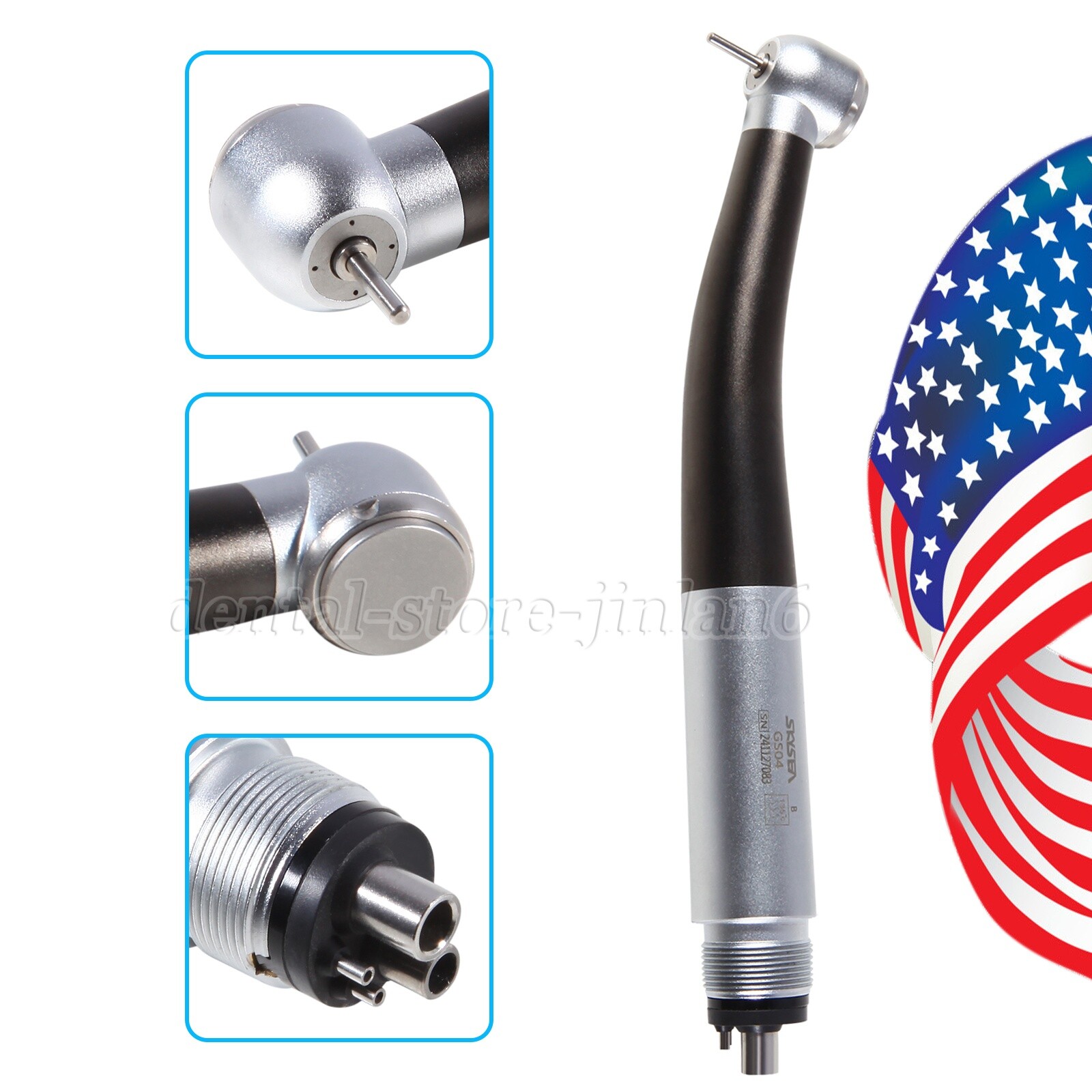NSK Style Dental Pana Max Large Head High Speed Air Turbine 2/4Holes Handpiece