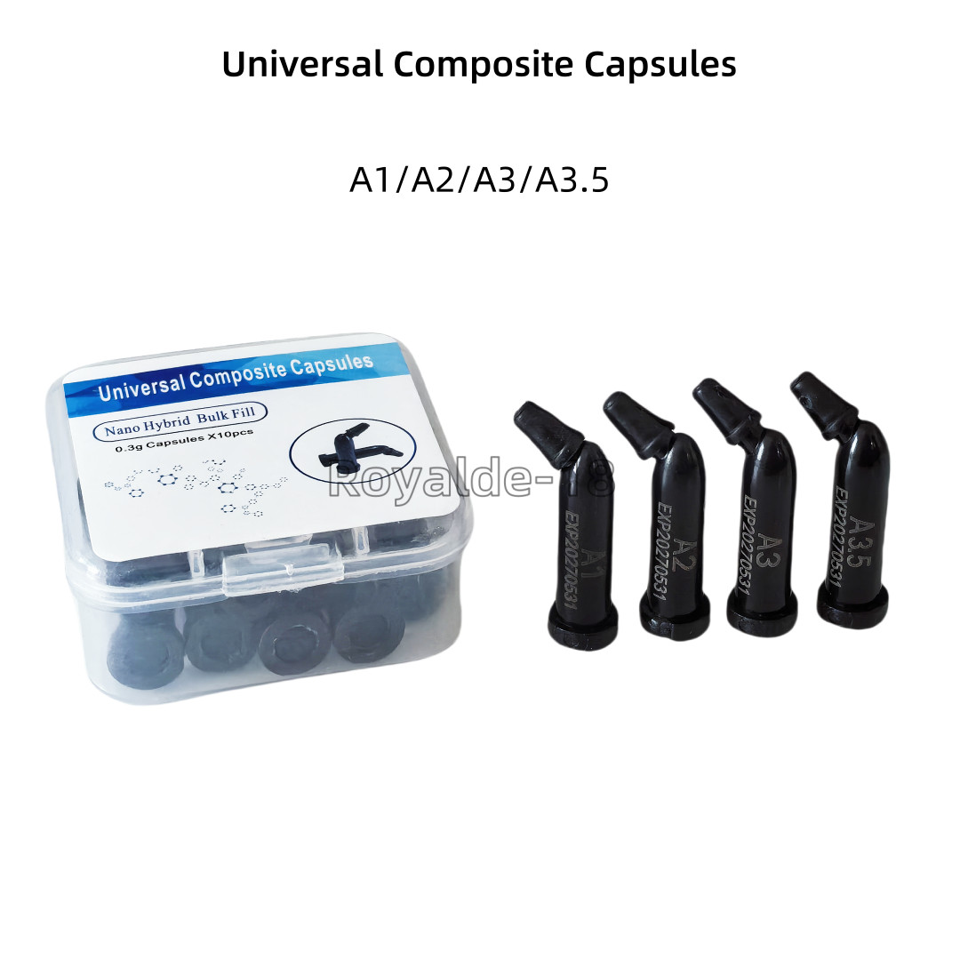 Dental Composite Resin Capsules Unidose Caps Hybrid Light Cure 0.3g A1/2/3/3.5