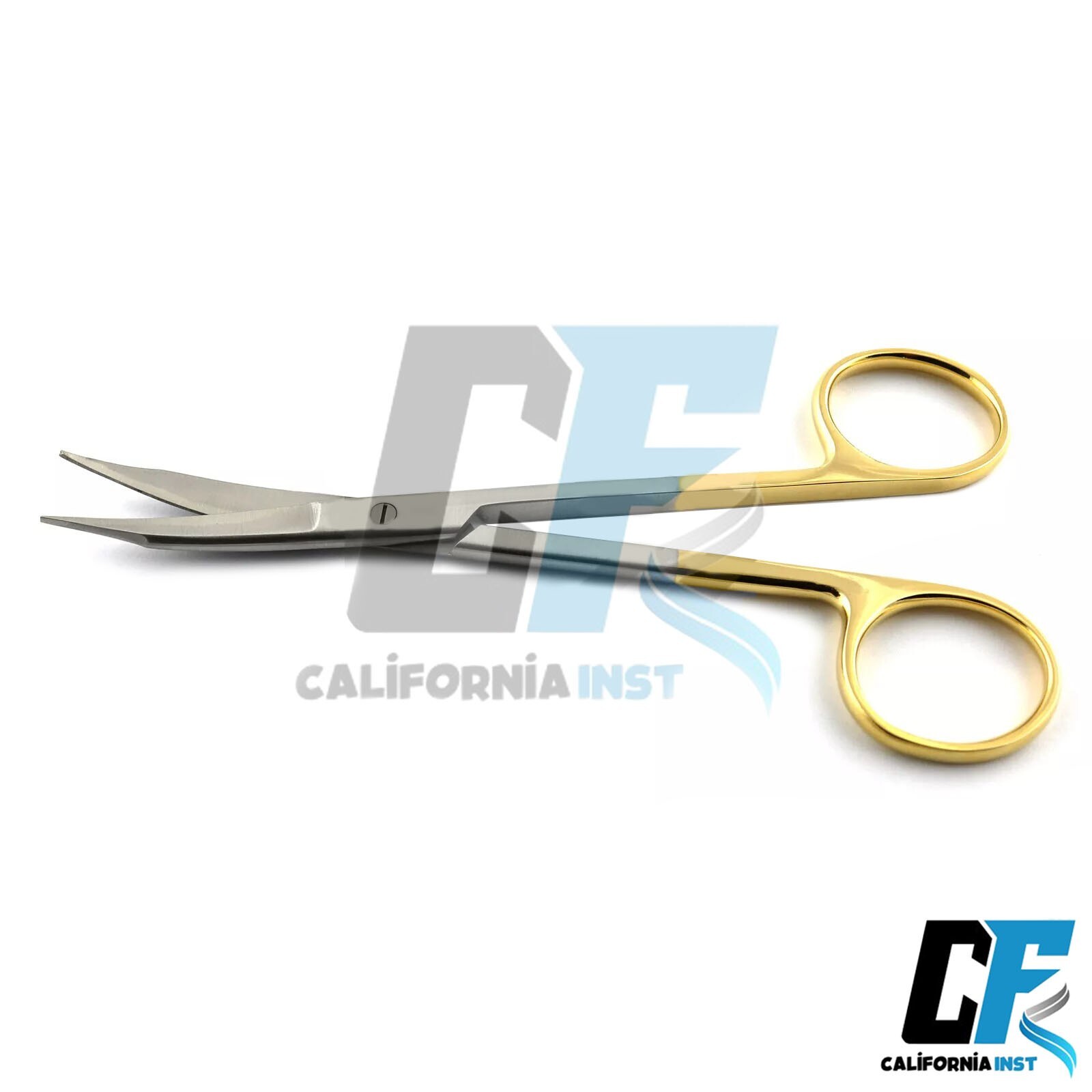 Surgical Goldman Fox Scissors Curved TC 13cm Tungsten Carbide Tissue Suture Cuts