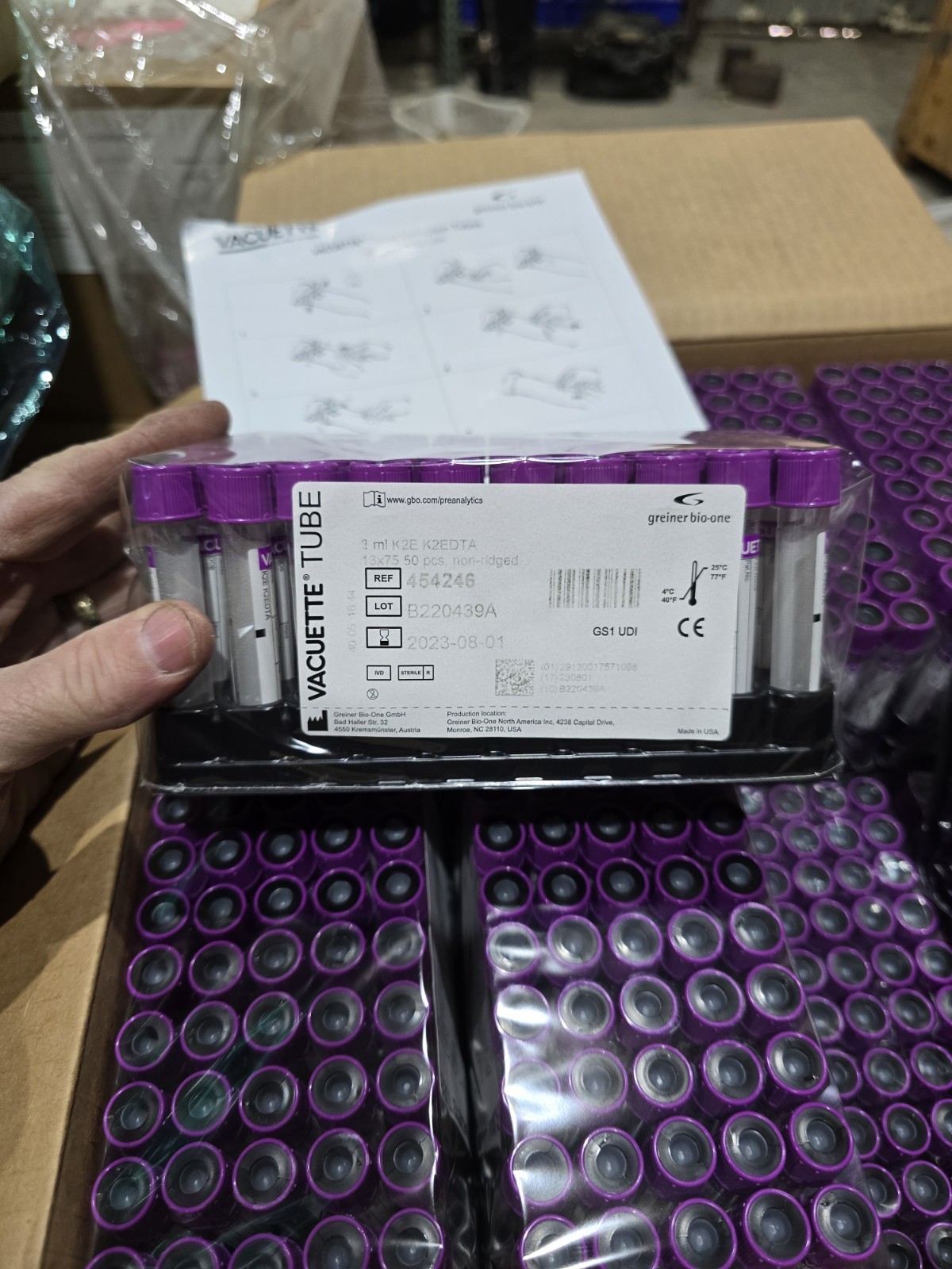 Greiner Bio-One 454246 3mL K2EDTA Blood Collection Tube Case Of 1200