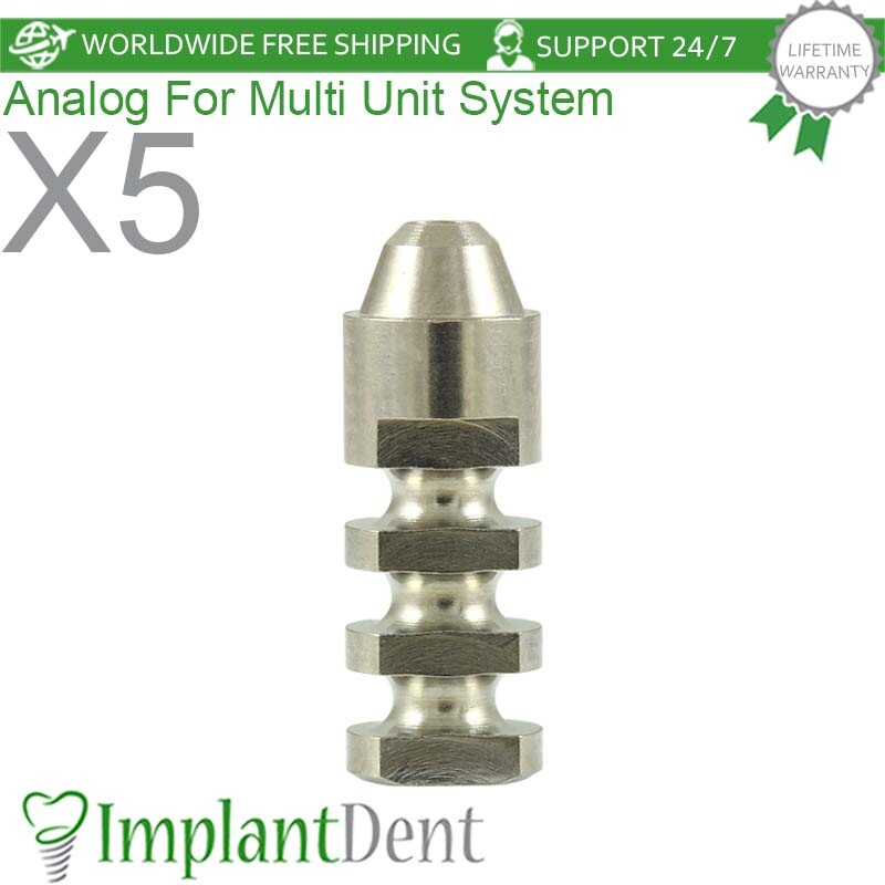 x5 Analog For Straight/Angled Multi Unit 1.6mm Abut ment Overdenture Dental Lab