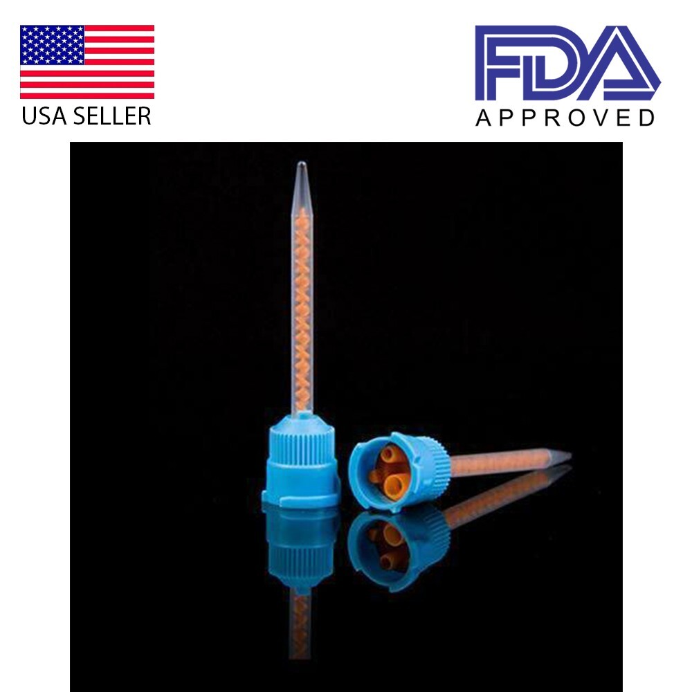 Dental Defend Type HP Crown and Bridge 48 x 10:1 Blue/Orange Fine Mixing Tips