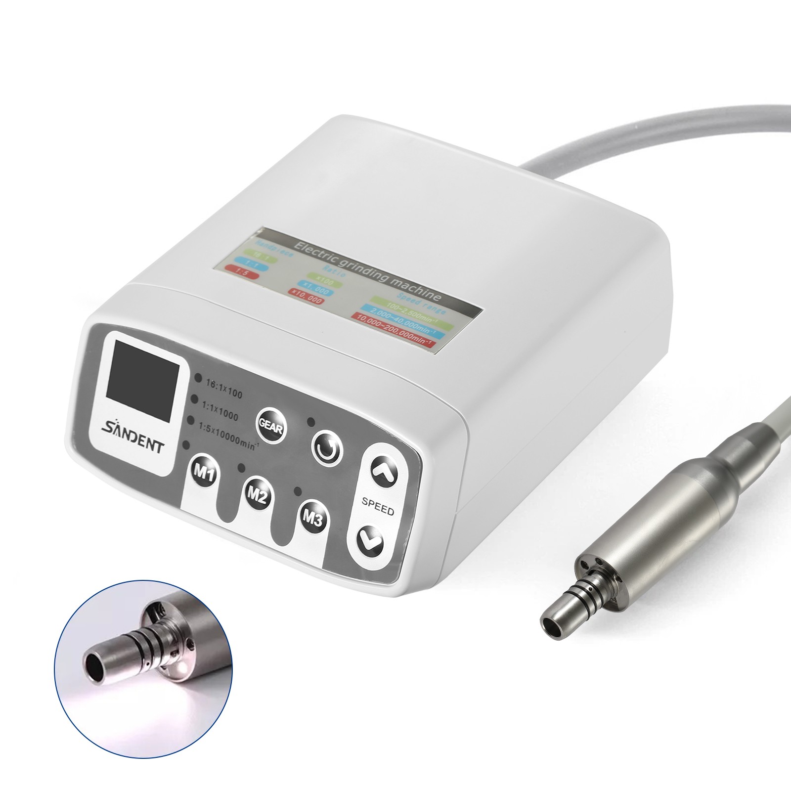Electric Dental LED Brushless Micro Motor fit 1:1/1:5 /16:1 Handpiece SANDENT