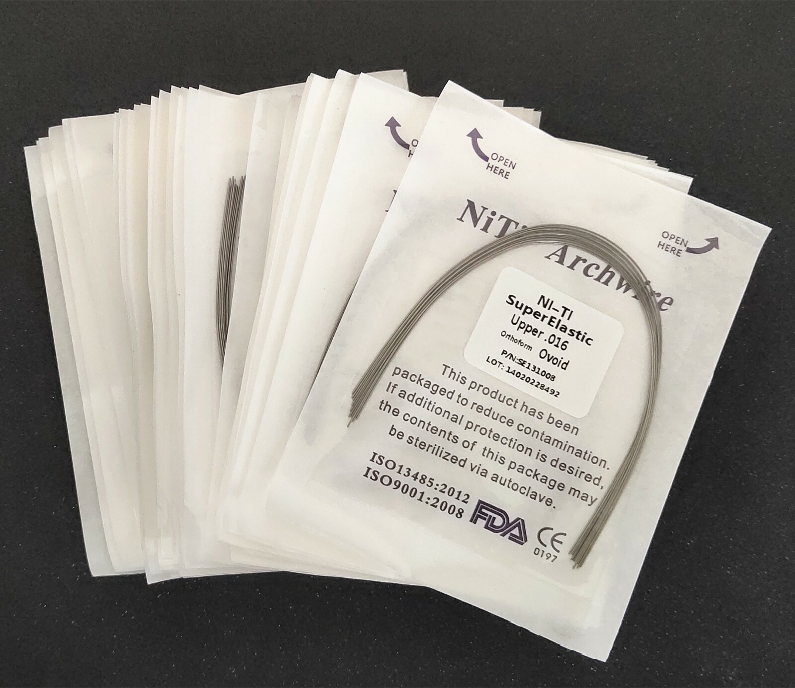 50Packs Dental Orthodontic Super Elastic Wire Niti Round Arch Wires Ovoid Form