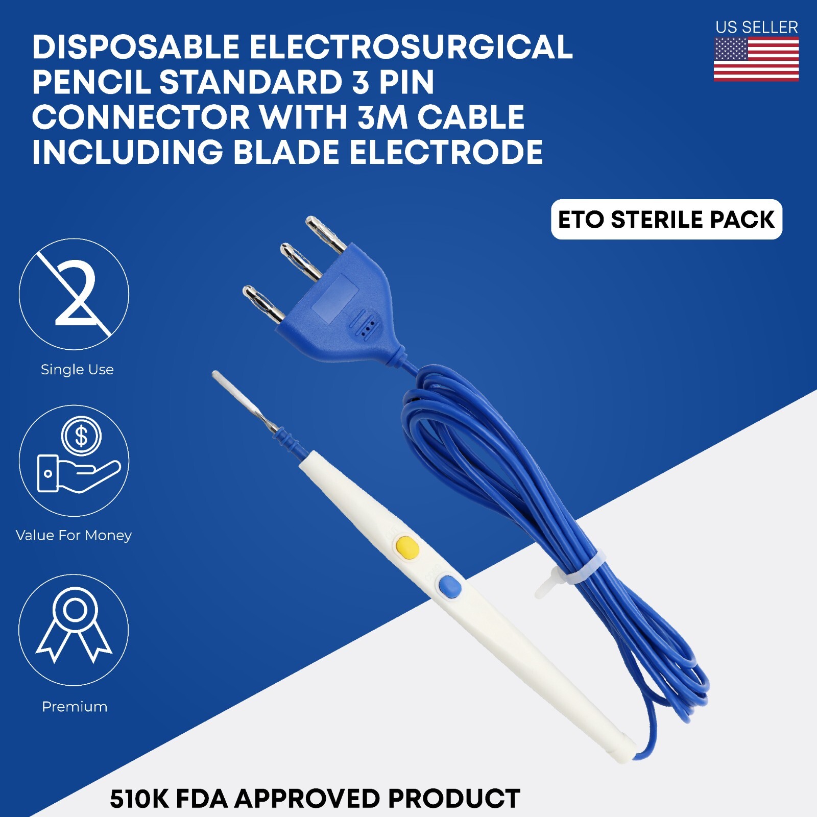 Diathermy ESU Cautery Electrosurgical Pencil with Blade Surgical Instruments