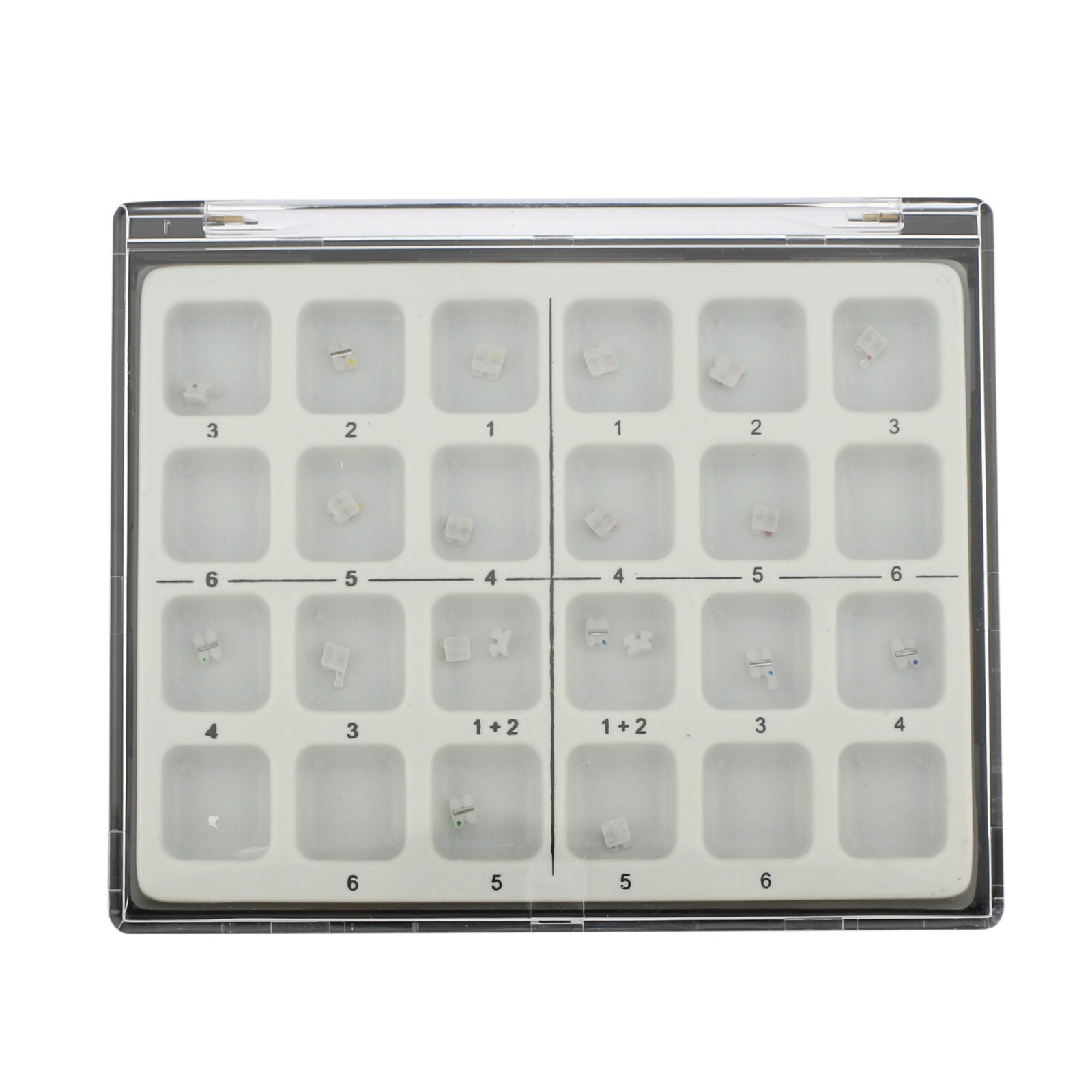 Dental Orthodontic Brackets Ceramic Braces Roth MBT 022 3 Hooks 5-5 Aesthetics