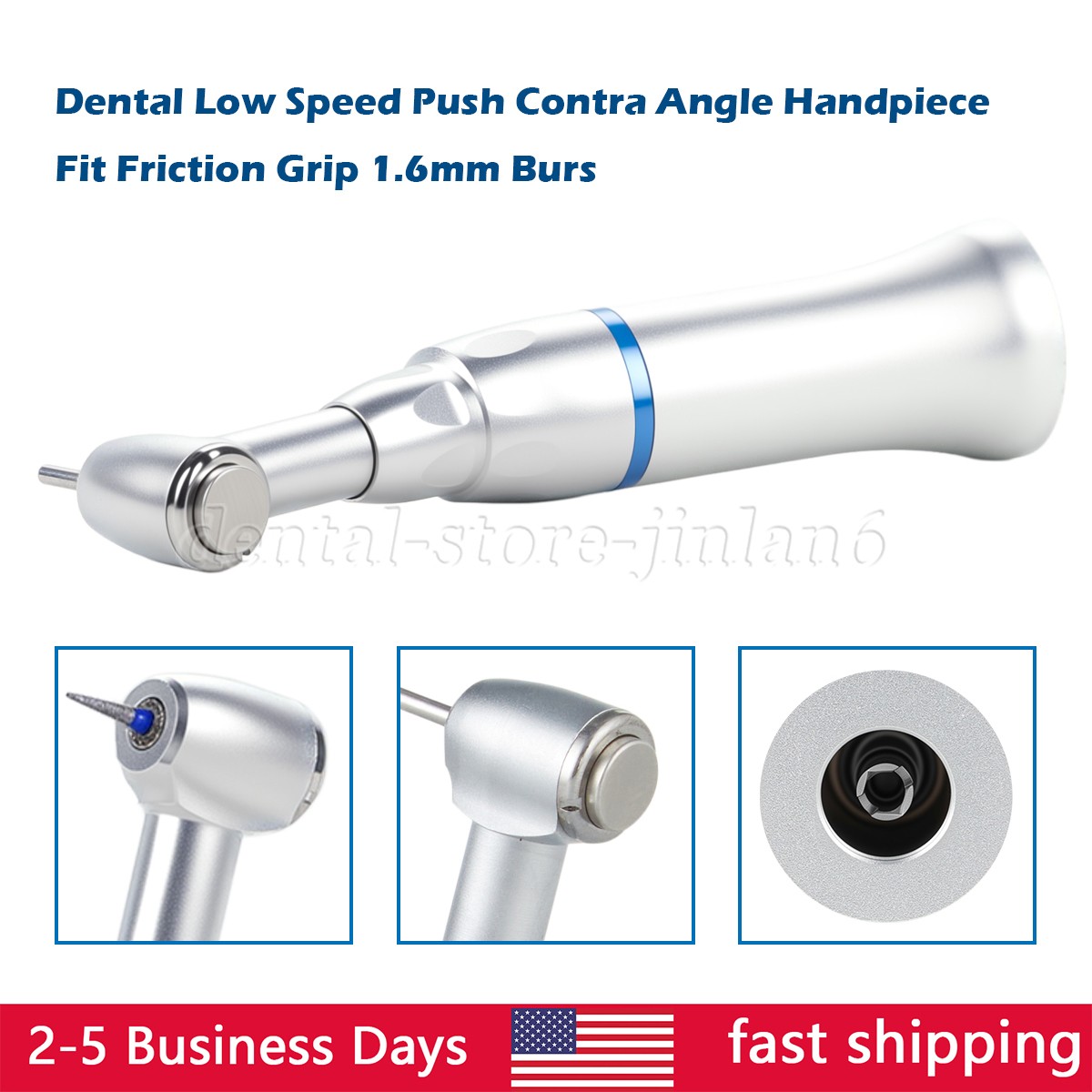 Dental Low Slow Speed Contra Angle Handpiece Fit FG 1.6mm Burs E-type