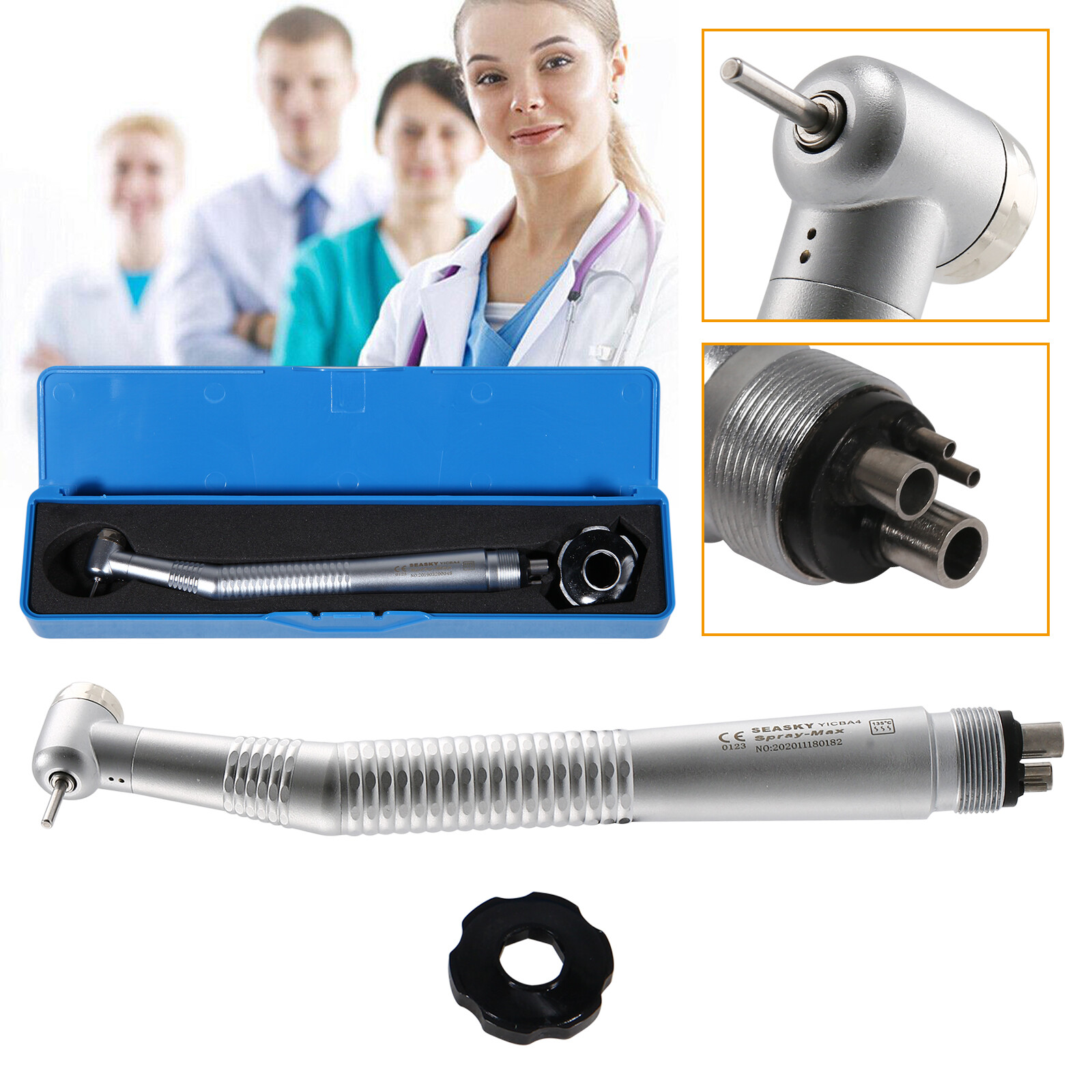 Dental High Speed Handpiece Push Button 4H Air Turbine Fit NSK Pana Max STNABM