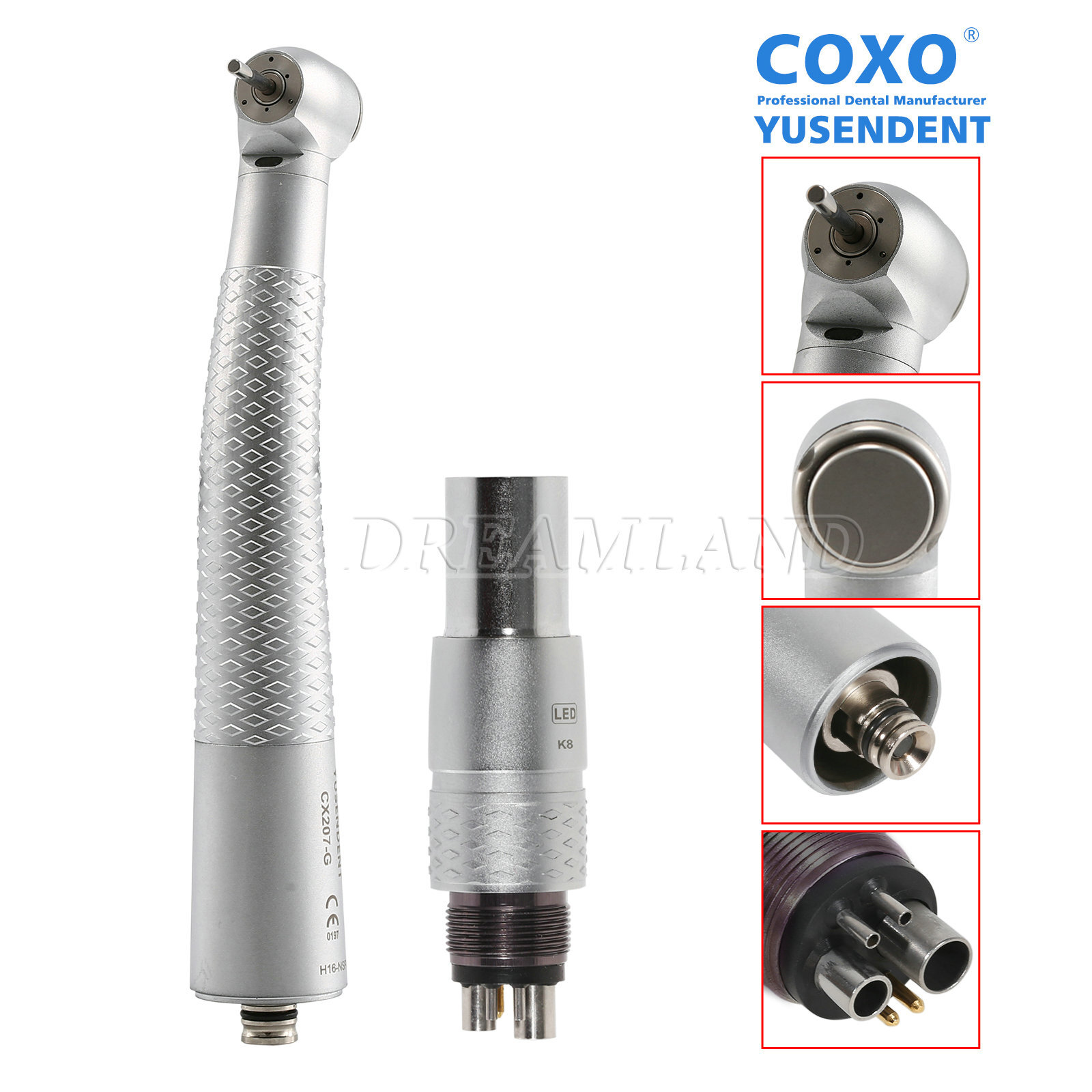 COXO YUSENDENT CX207-G Dental Fiber Optic LED high speed Handpiece Fit NSK XX