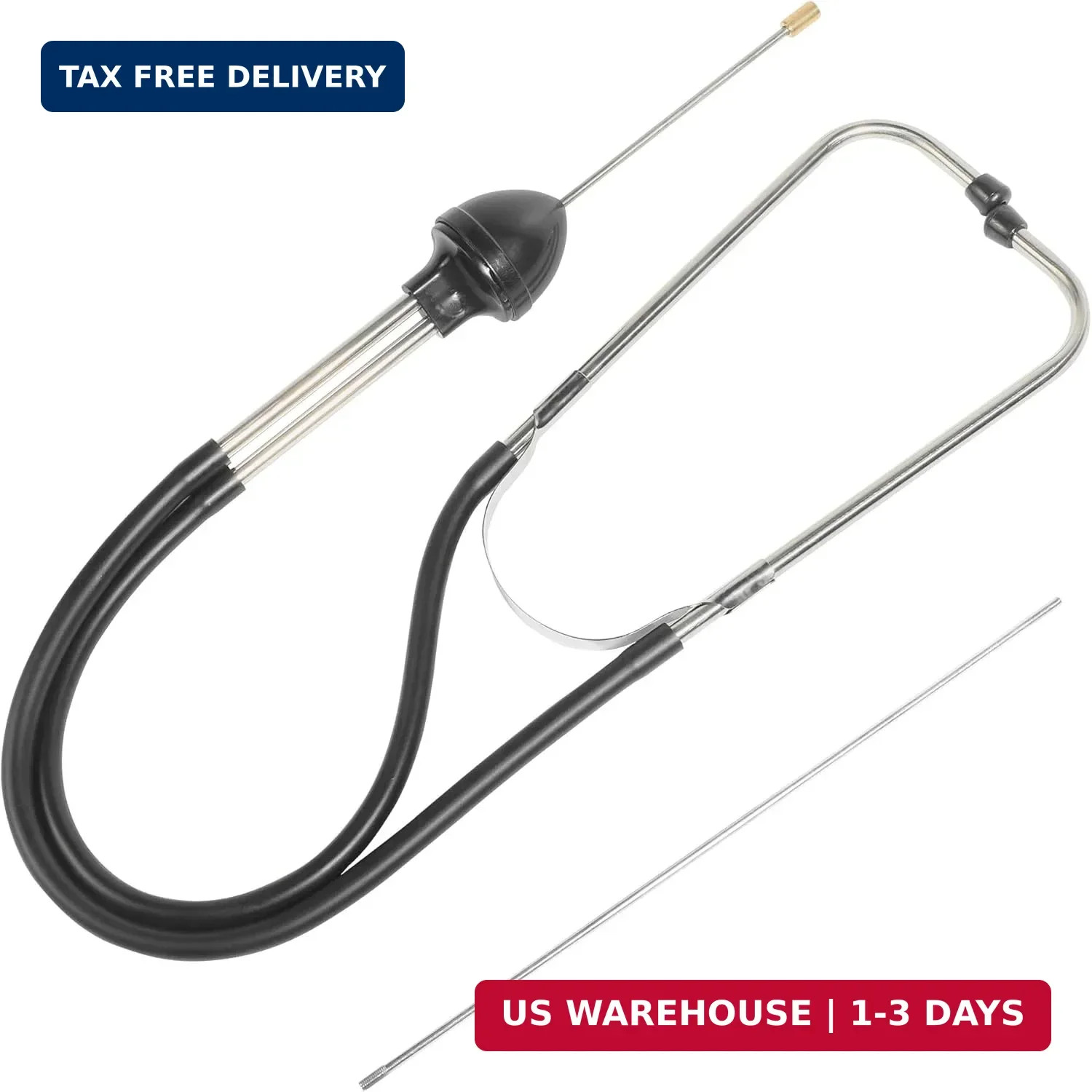 Automotive Engine Stethoscope, Mechanics Stethoscope Kit Black