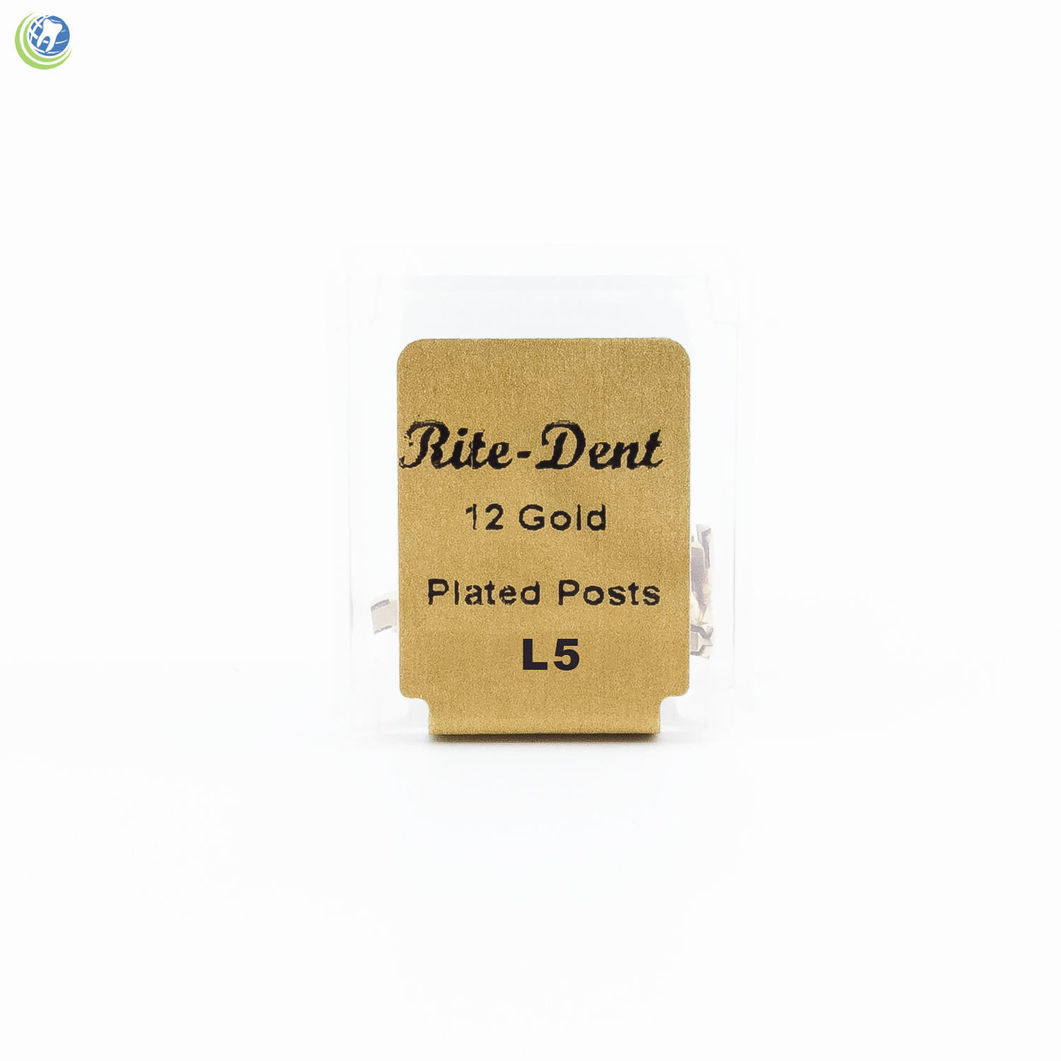 Dental Gold Plated Screw Posts Conical Cross Head Refill Size Large 5 L5 12/Box