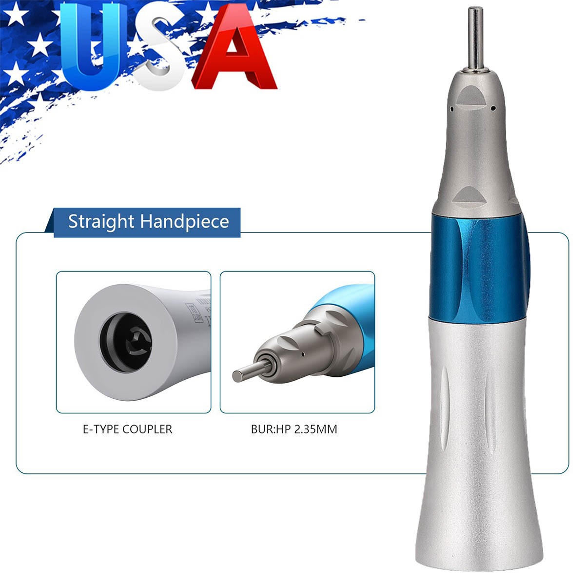 Dental slow Speed Contra Angle Straight Handpiece Air Motor 2H/4H Micromotor