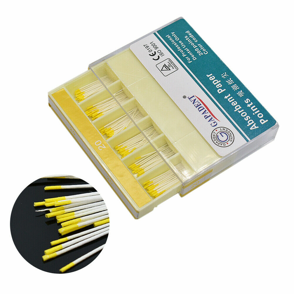 1 Pack Dental Gutta Percha Point Absorbent Paper Points Sterile #20 Box 200 Pcs