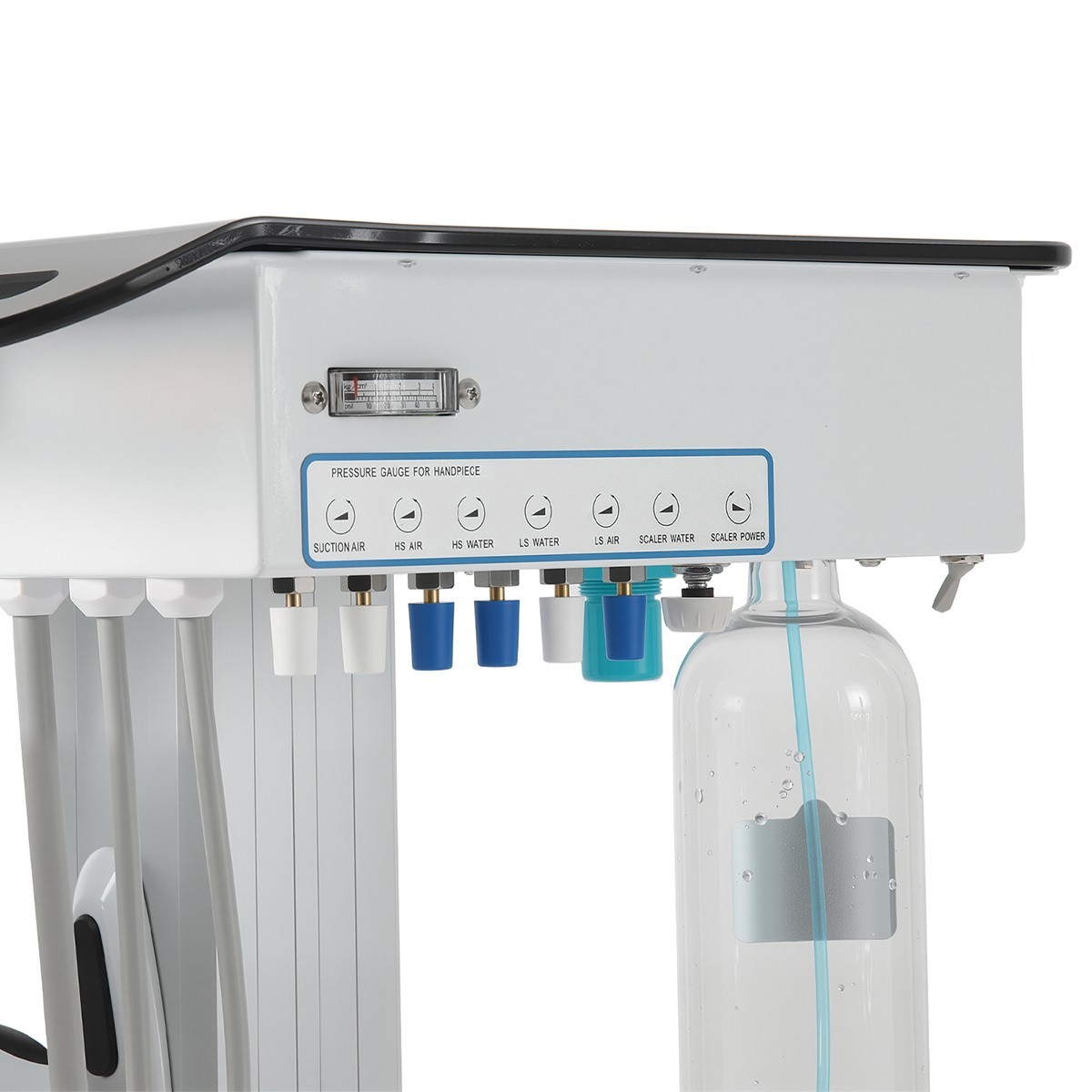 Unidad Dental Móvil con Elevación Eléctrica / Silla Plegable Portátil + Turbina