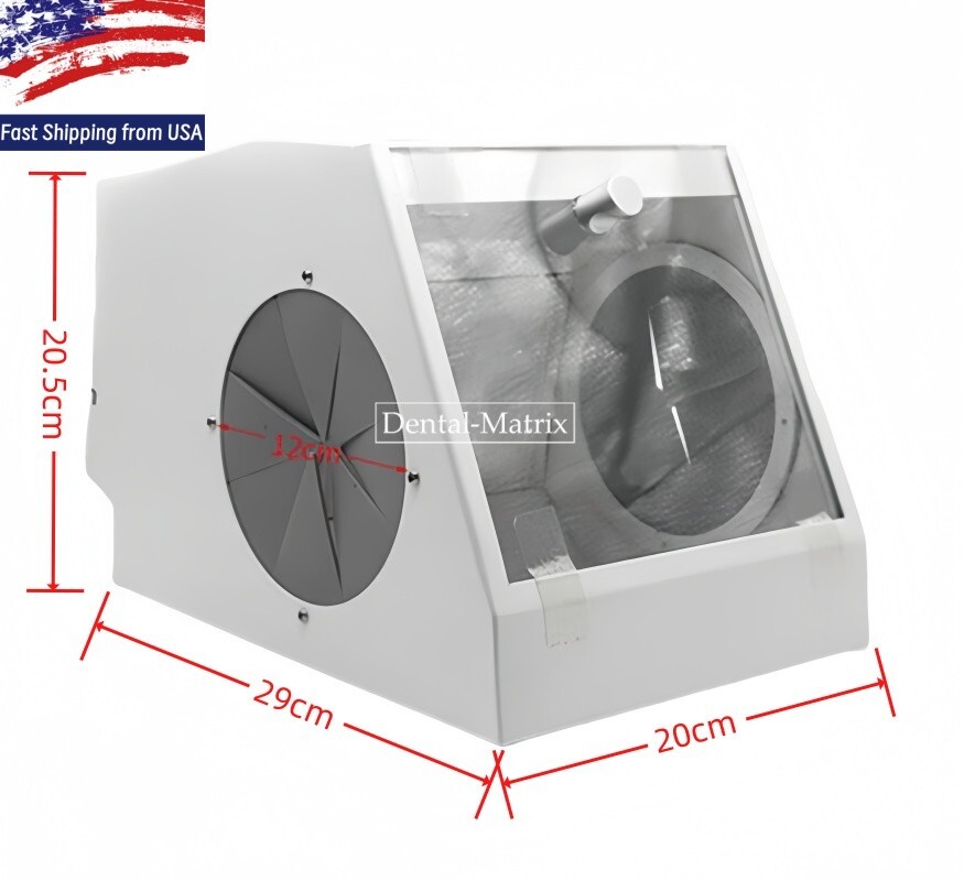 Dental Sandblasting Dust-proof Case LED Grinding Polishing Box Lapping Protector