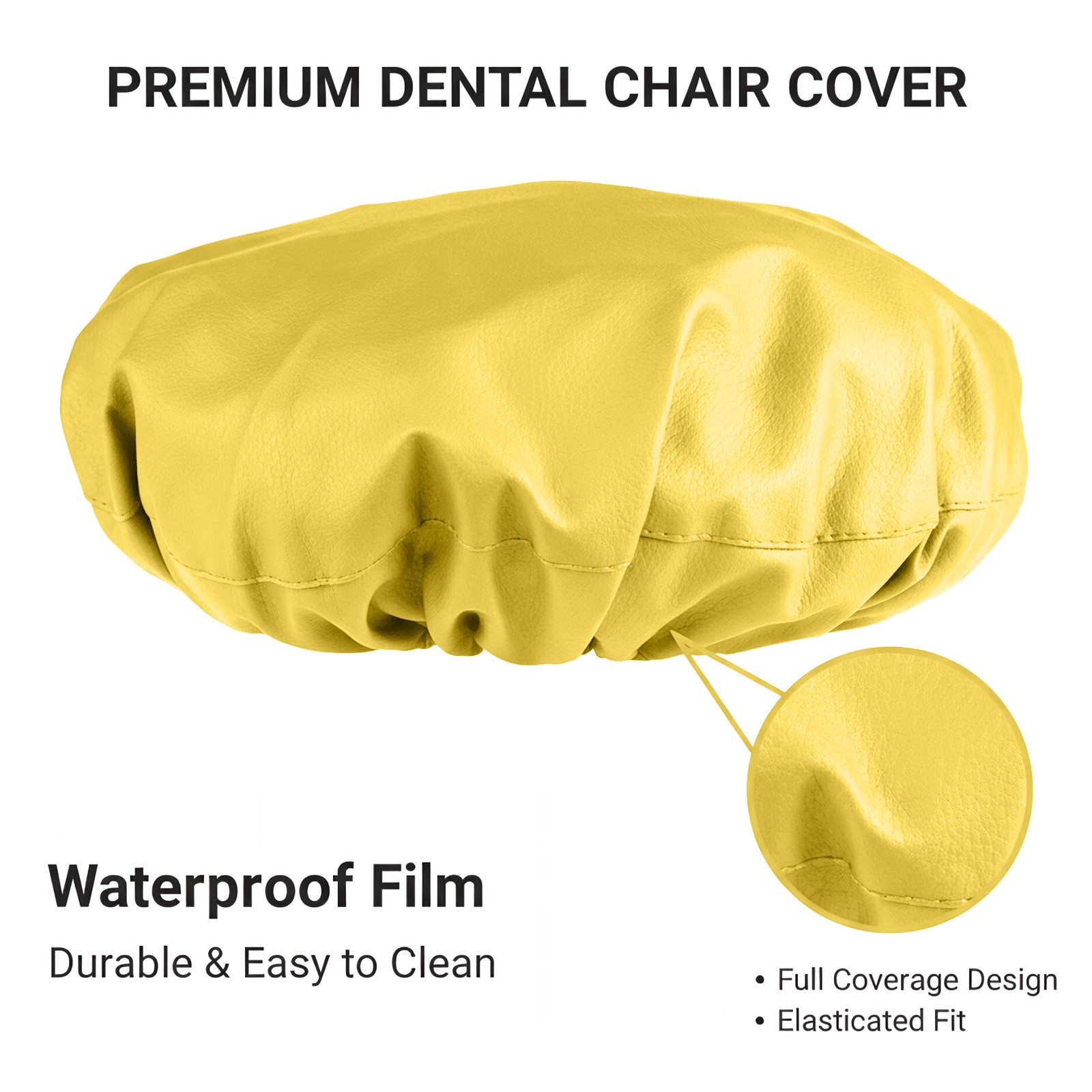 4Pcs Dental Chair Cover PU Leather Elastic Dentist Chair Seat Protective Sleeves