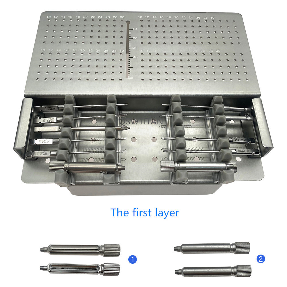 Finger Palm Bone Trauma Locking Plate Instrument 2.5mm 2.7mm Instrument Set