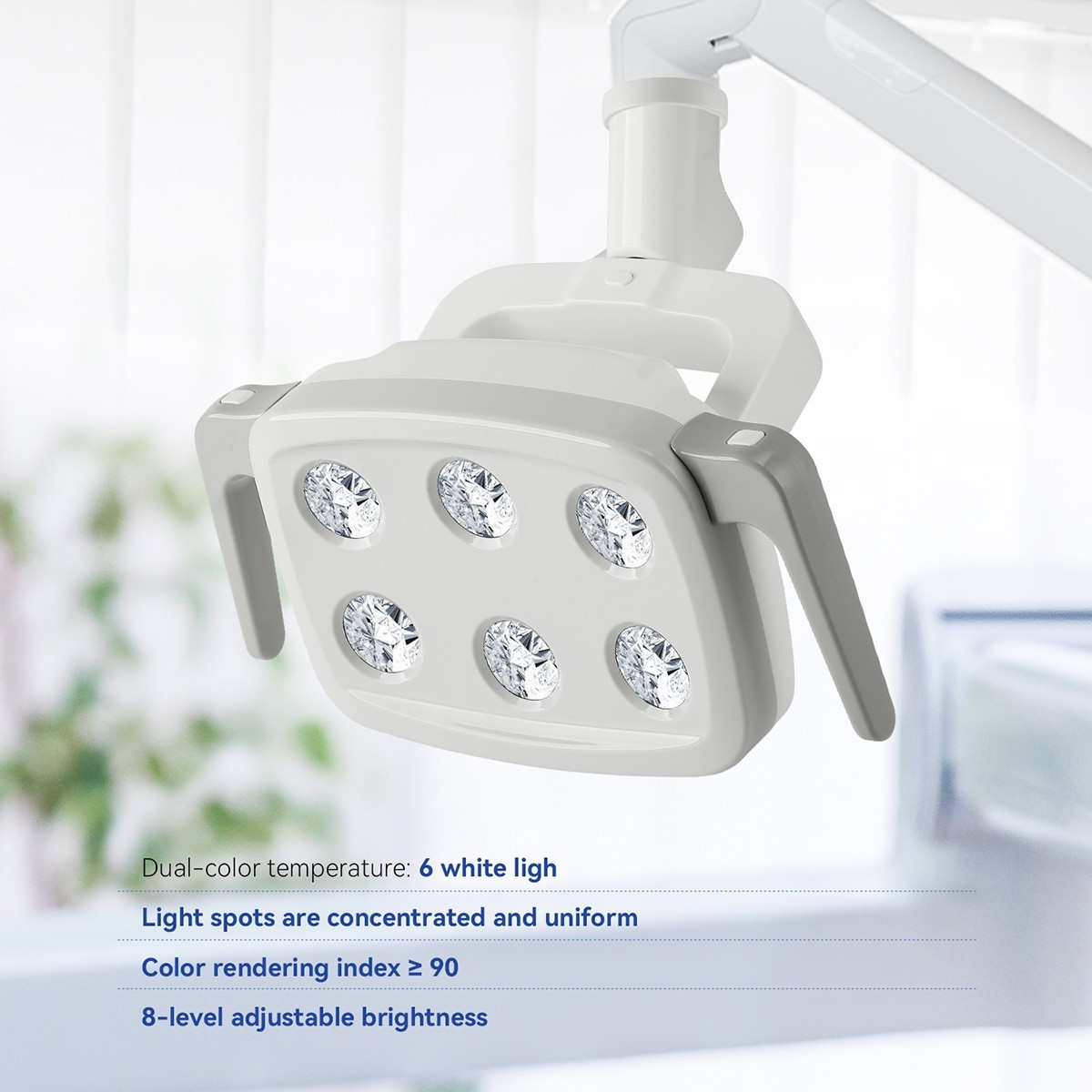 9W Dental 6 LED Lamp Oral Light Ra90 Lamp For Unit Chair