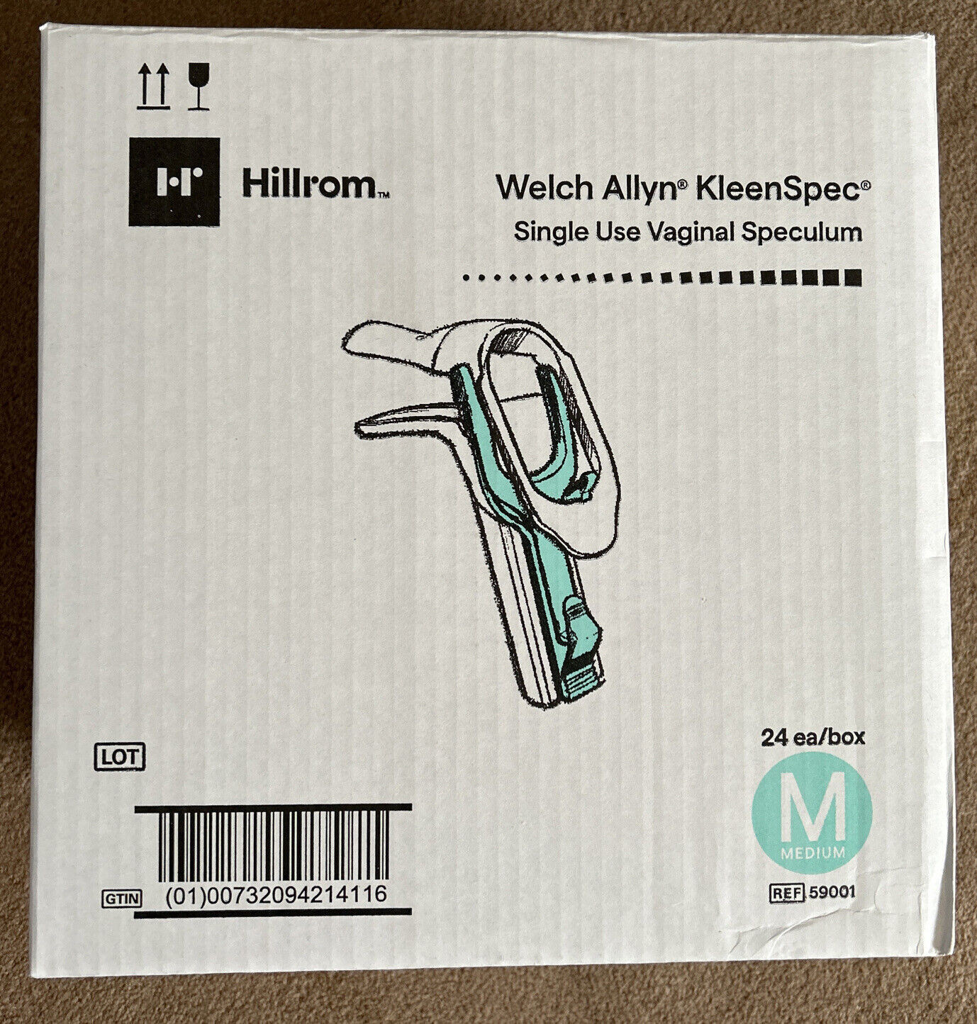 24/Box Hillrom Welch Allyn Vaginal Speculum KleenSpec Size MEDIUM, REF 59001 NEW