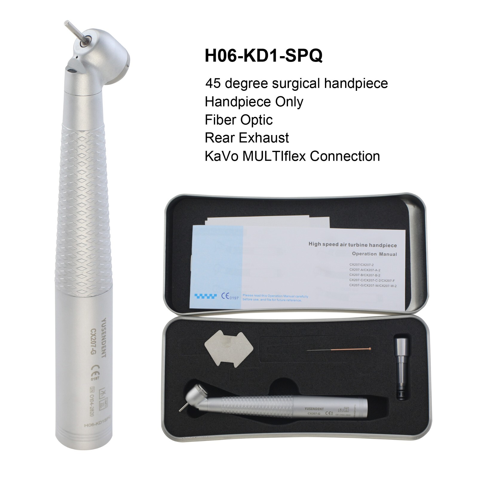 COXO Dental 45 Degree Surgical Handpiece Fiber Optic KaVo MULTIflex LED Coupler