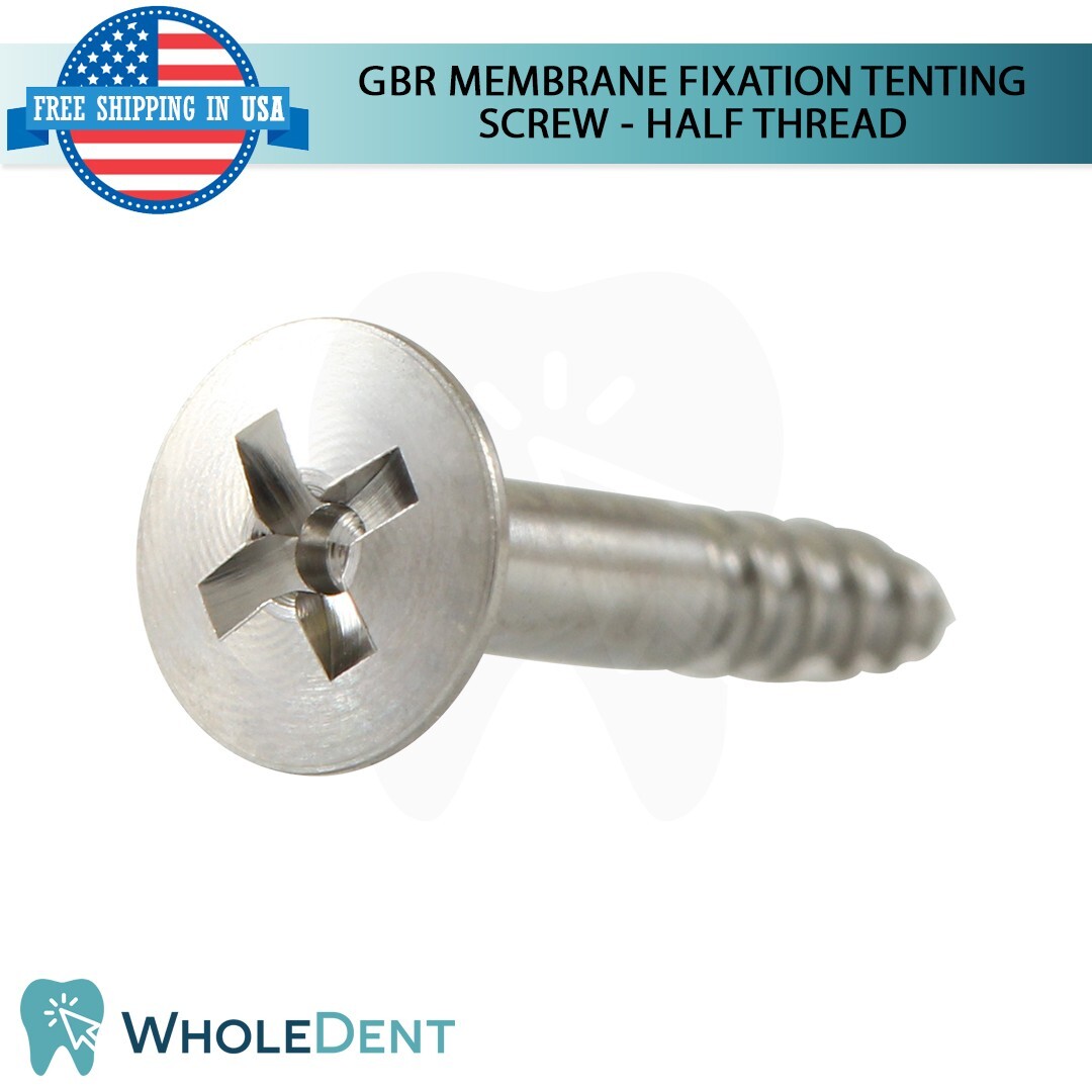 5x GBR Titanium Half Thread Tenting Screw Membrane Fixation Dental
