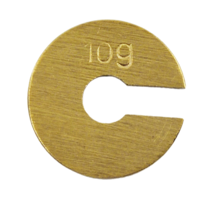 Slotted Weight Set, 100g – Brass – With Hook – Eisco Labs