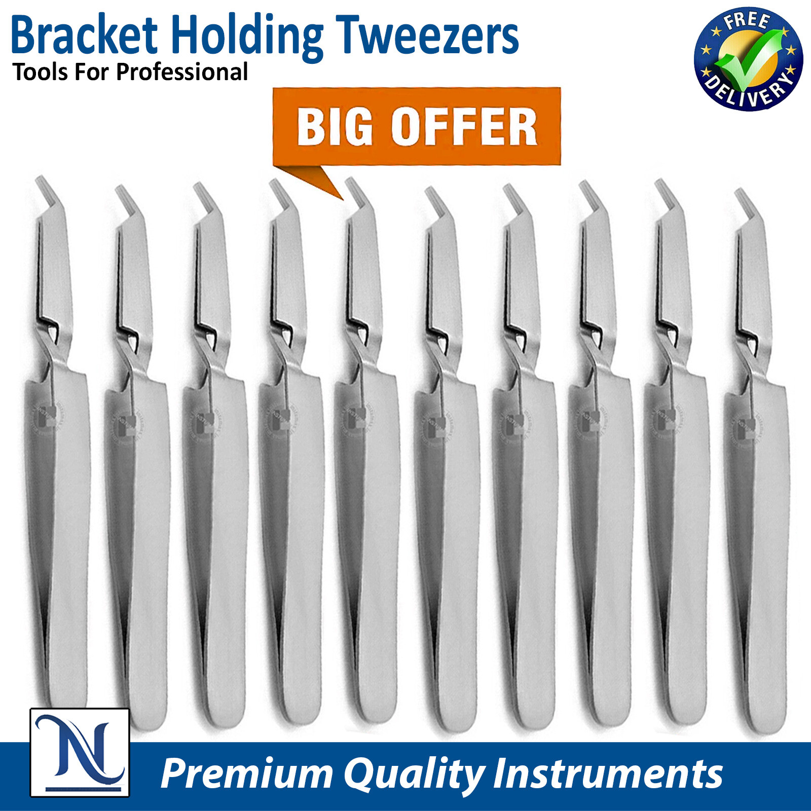 Dental Bracket Holding Tweezers Orthodontic Placing Reverse Action Forceps