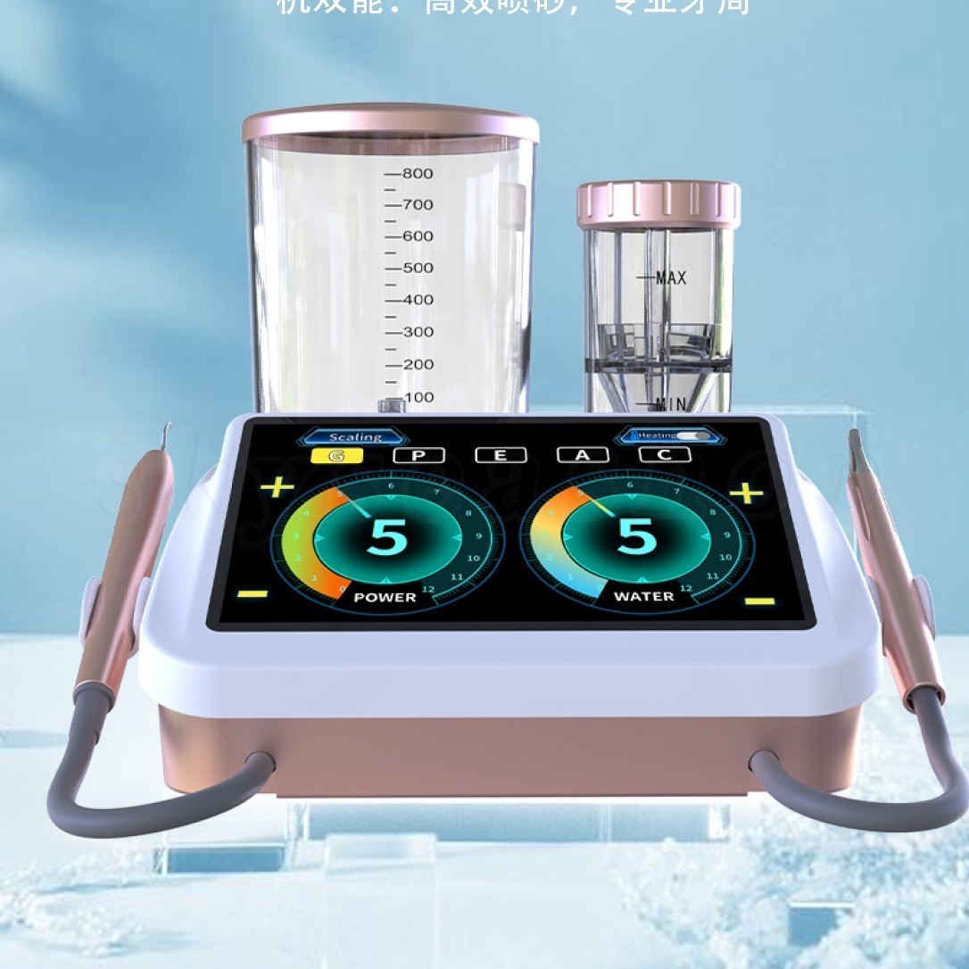 Dental Ultrasonic Scaler Air Polisher 2 in1 Sandblasting Perio Therapy System