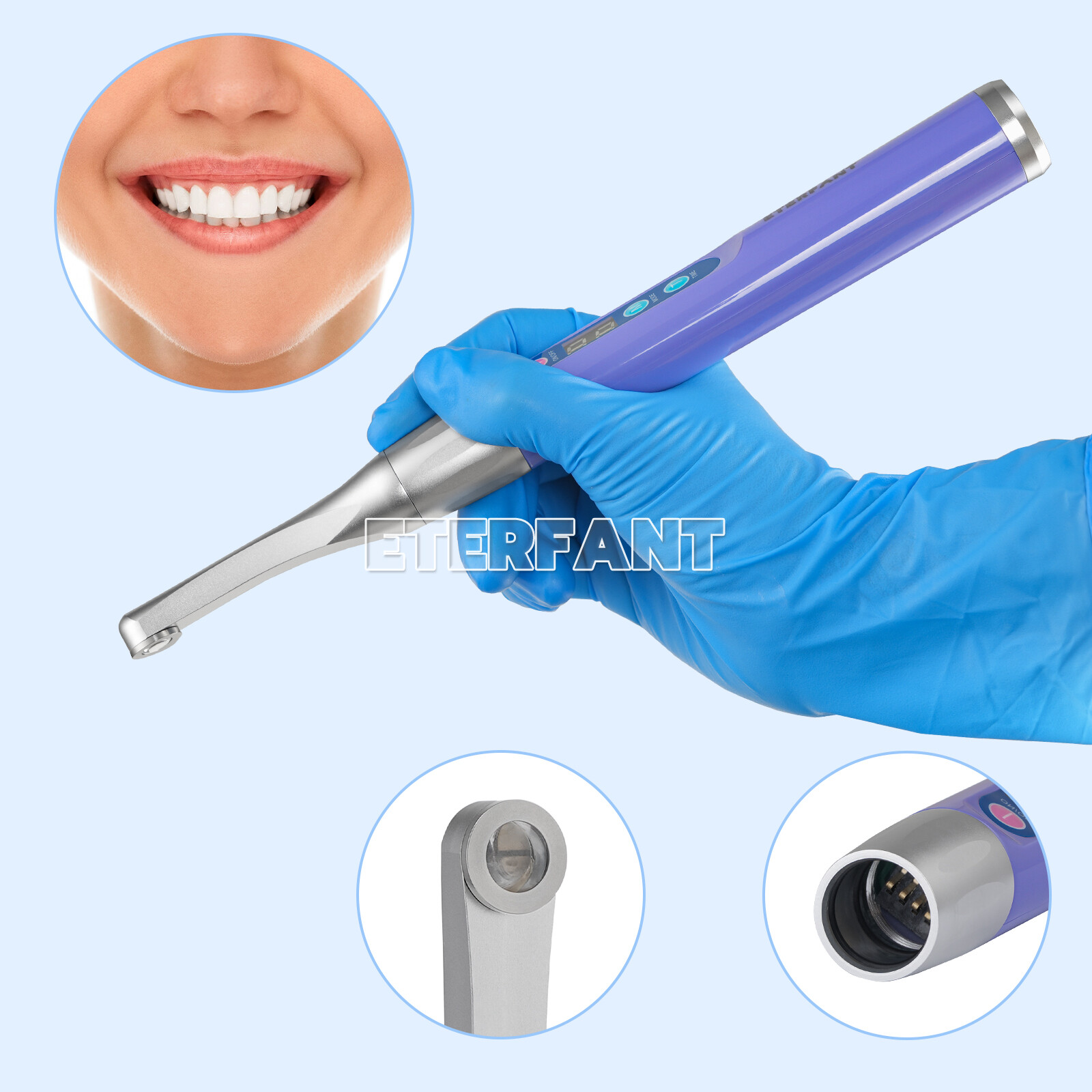 ETERFANT Woodpecker Style Dental iLed Max 1S Curing Light LED Curing Lamp Purple