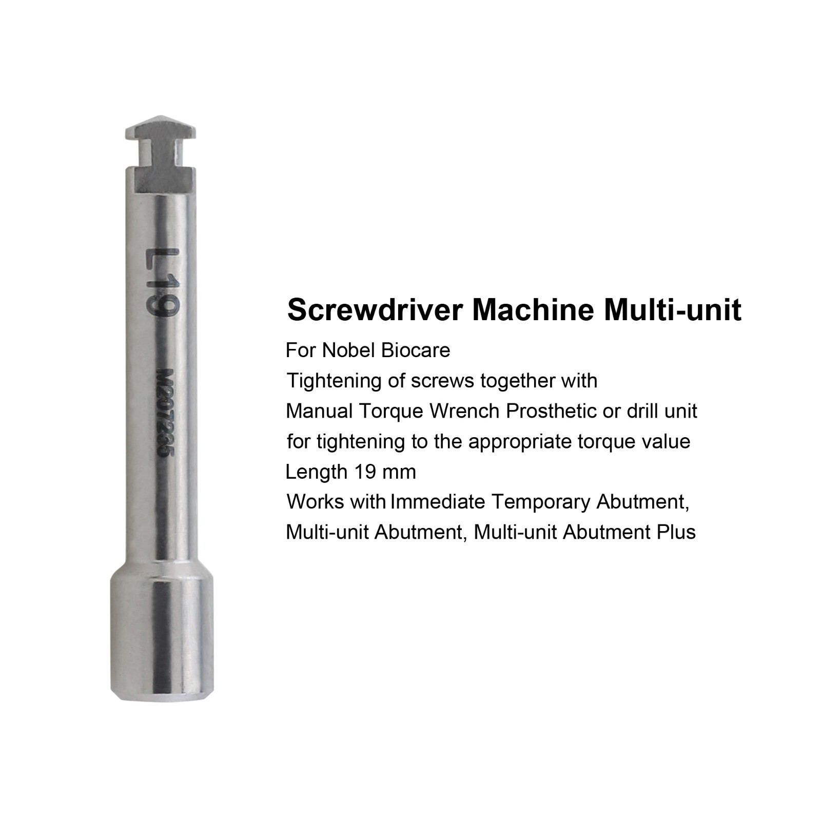 Dental Implant Nobel Biocare Torque Wrench UniGrip Screwdriver Manual Adapter