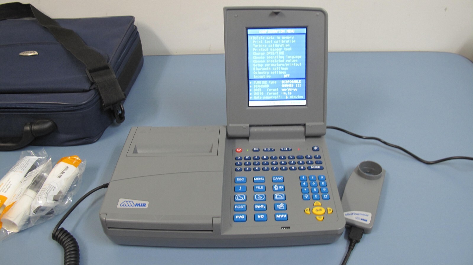Mir Spirolab III System With Miniflowmeter Sensor Reusable Turbines Case Bundle
