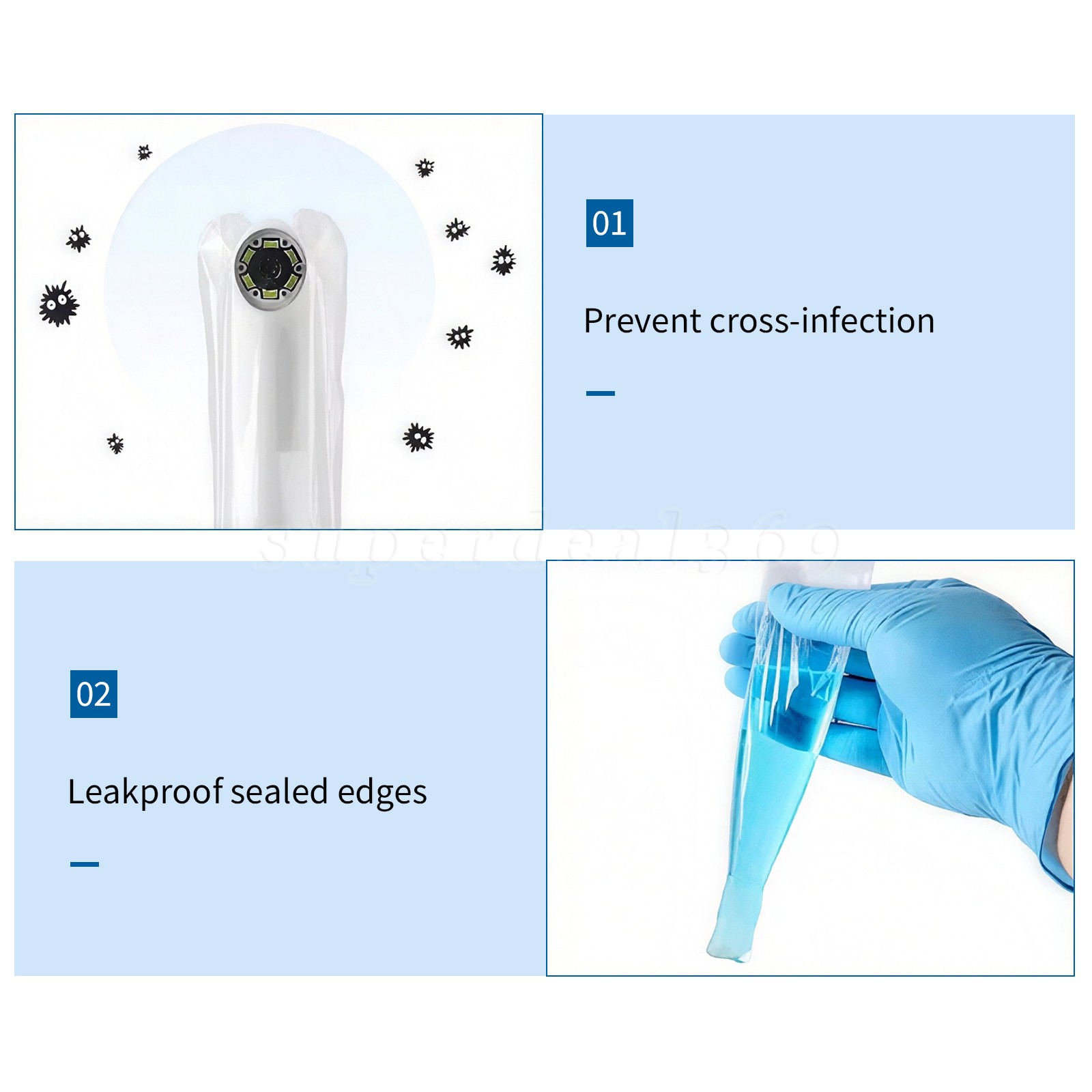 Dental A04-6A Disposable Protect Sheath Intraoral Camera Cover 100/200/300/500Pc