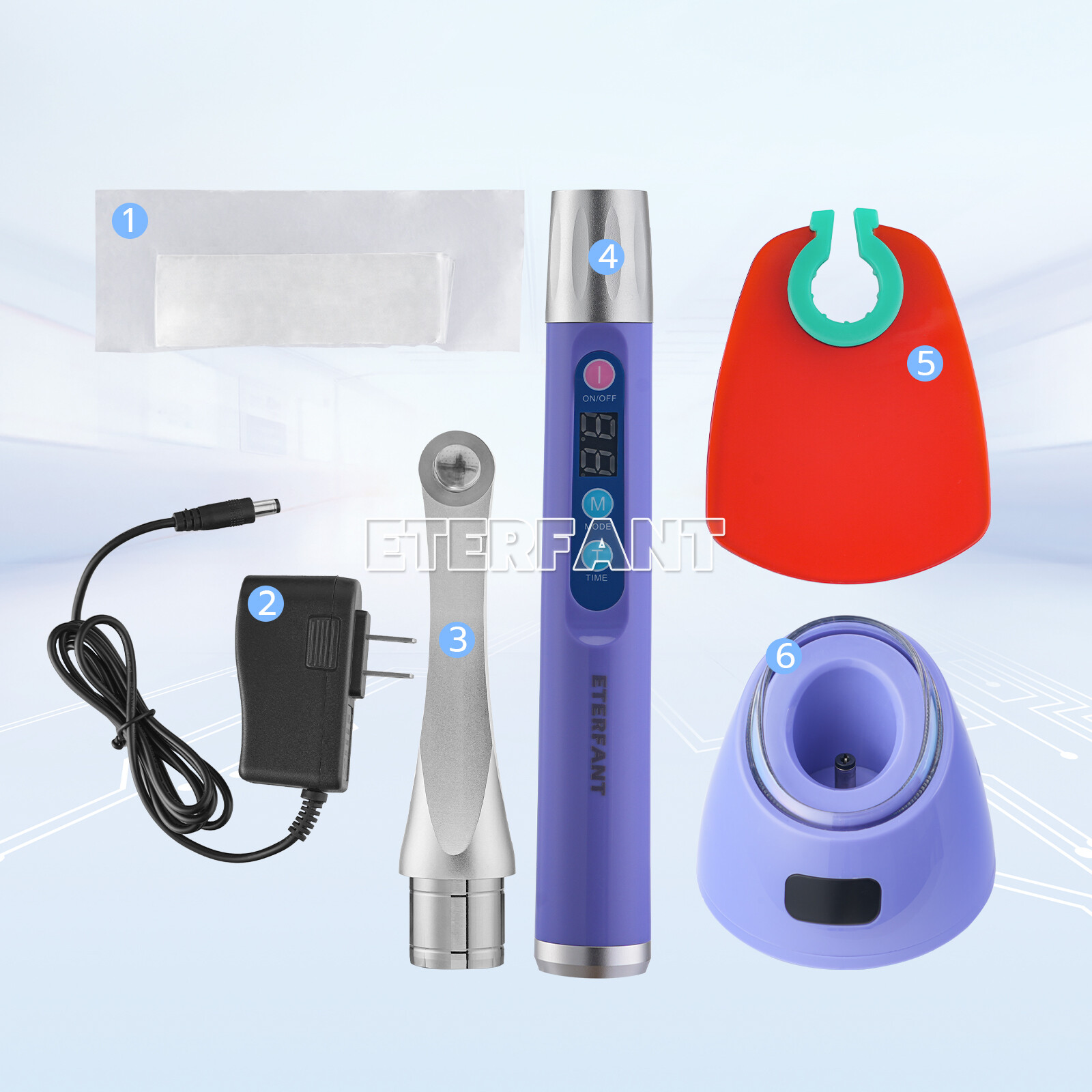 ETERFANT Woodpecker Style Dental iLed Max 1S Curing Light LED Curing Lamp Purple