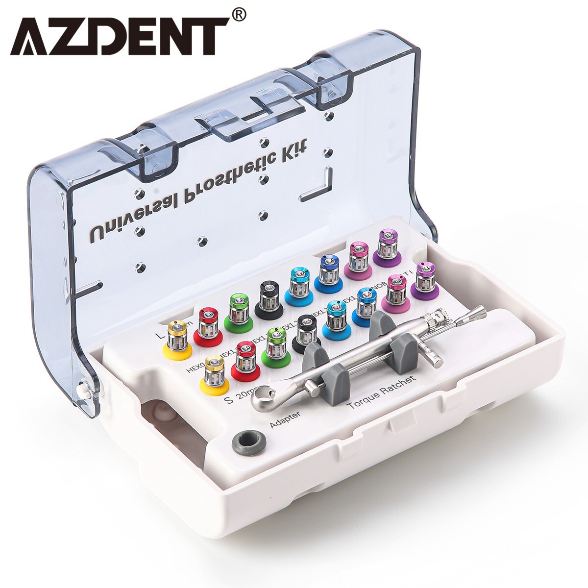AZDENT Dental Implant Instrumen Universal Prosthetic Restoration Hand Driver Kit