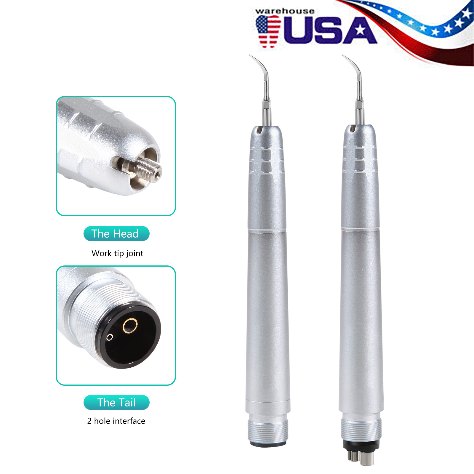 Dental pieza de Mano de Escalador de Aire Sónico+G1, G2, G4 Puntas USA