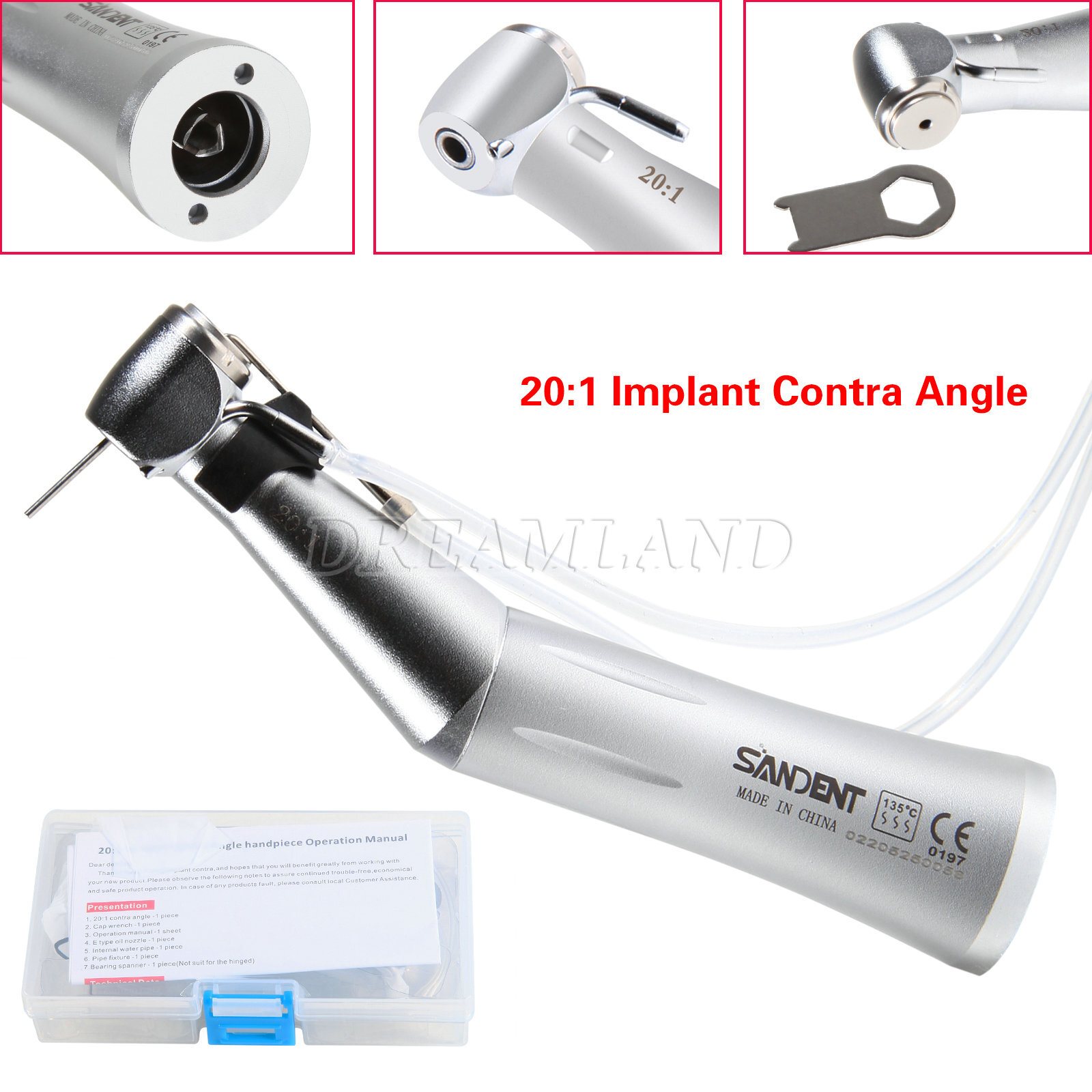 1-5* NSK Type Dental 20:1 Reduction Implant Surgical Contra Angle Handpiece SG20