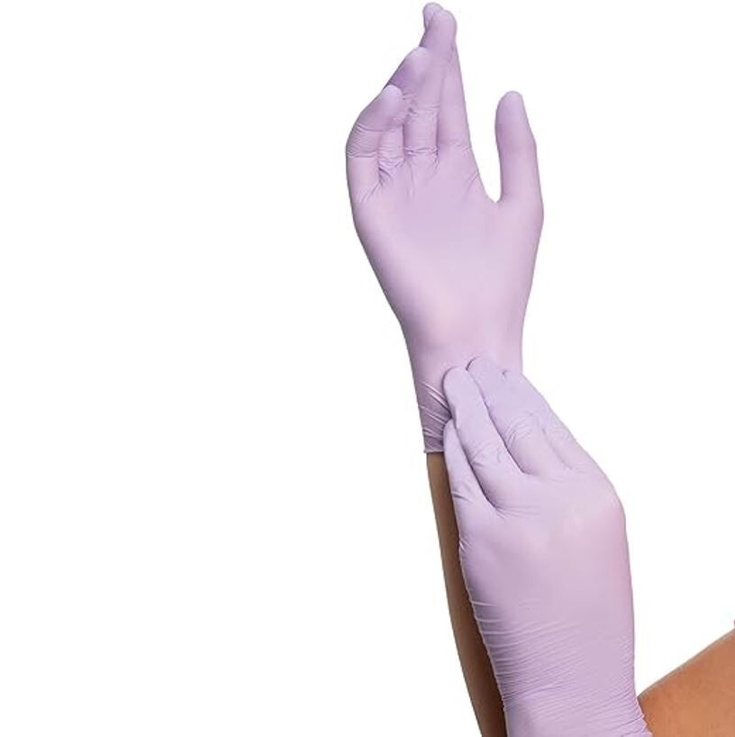 *2,500-Gloves* Halyard Lavender Nitrile Powder-Free Exam Medium 52818