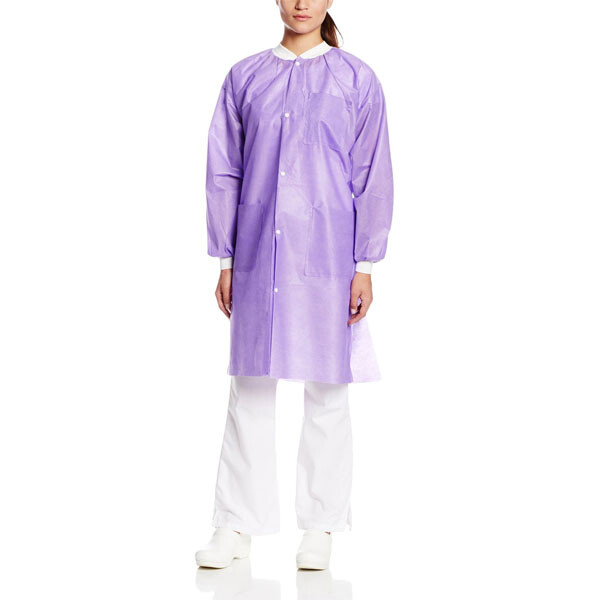 ValuMax Extra-Safe Lab Coats – Purple Large 10/Pk. Knee-Length -3660LPS