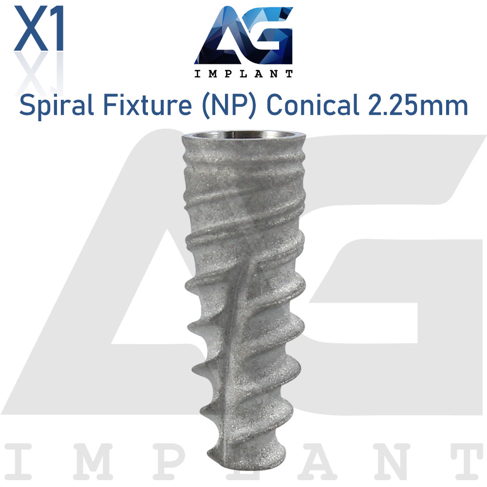 Spiral Fixture Narrow Platform (NP) Conical Connection Hex 2.25mm Dental SLA