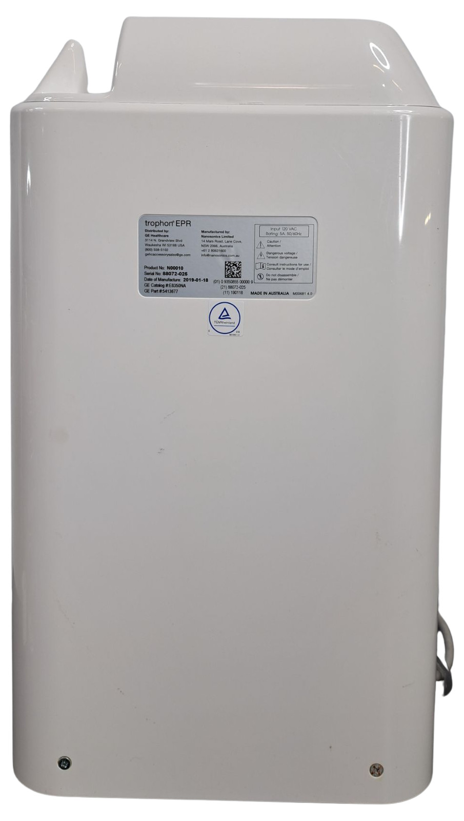 NANOSONICS TROPHON EPR HIGH LEVEL DISINFECTION SYSTEM @