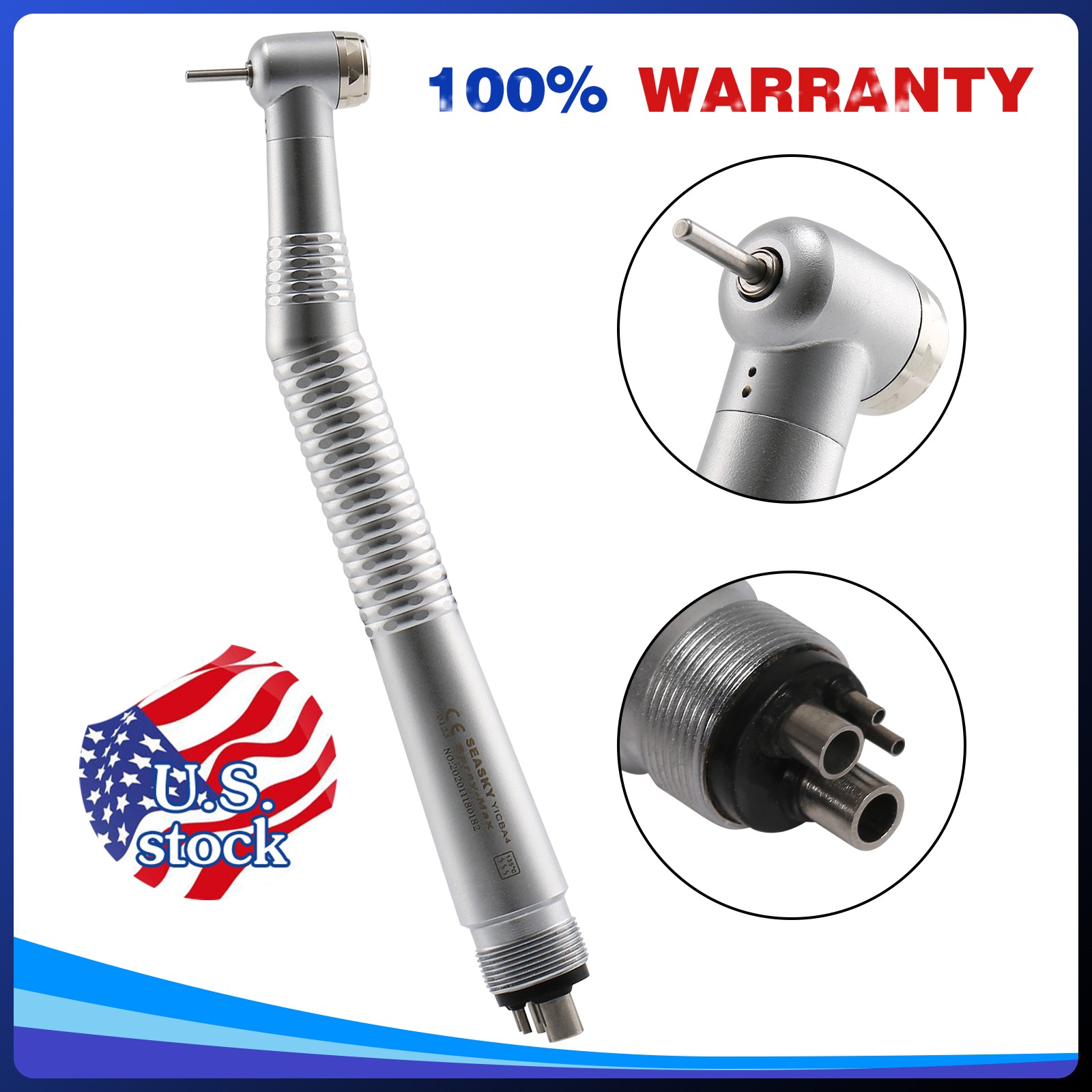 US NSK Style Pana-Max Dental High Speed Handpiece Push Button Single Spray 4Hole