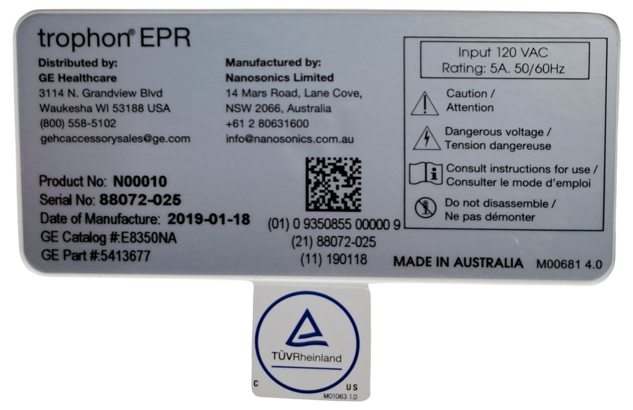 NANOSONICS TROPHON EPR HIGH LEVEL DISINFECTION SYSTEM @